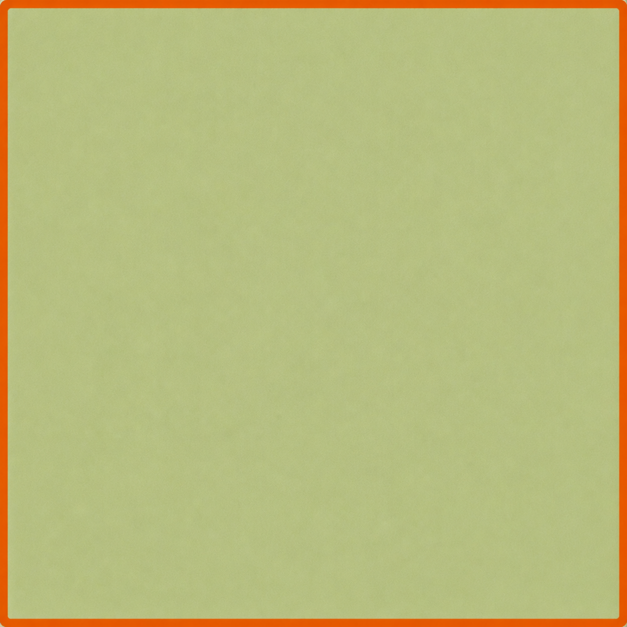 Pale Green Mat with Orange ***SHIPS FREE INSIDE THE CONTINENTAL US***