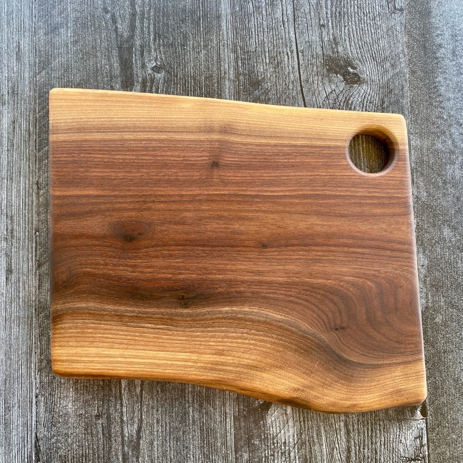 Live Edge Rustic Walnut Serving Board