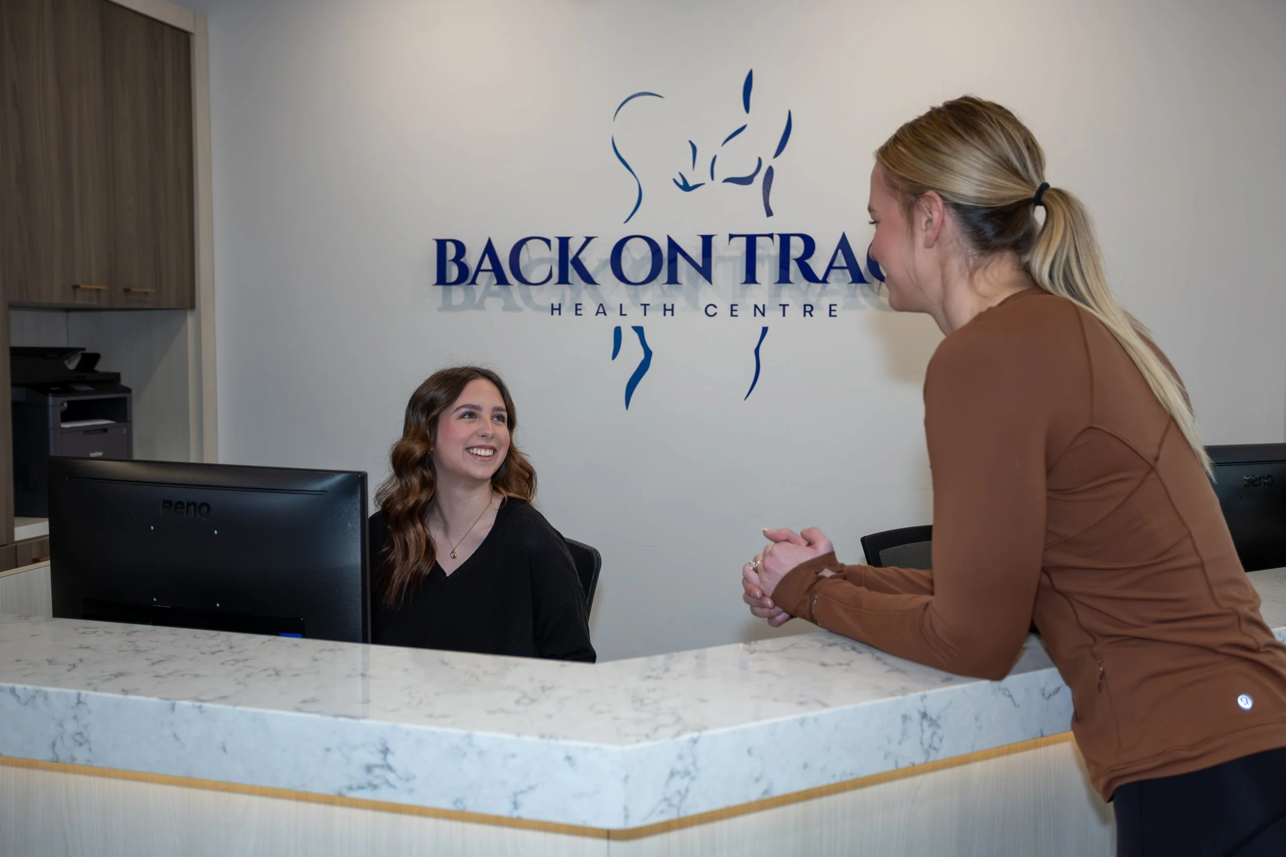 A warm welcome at Back On Track Health Centre reception