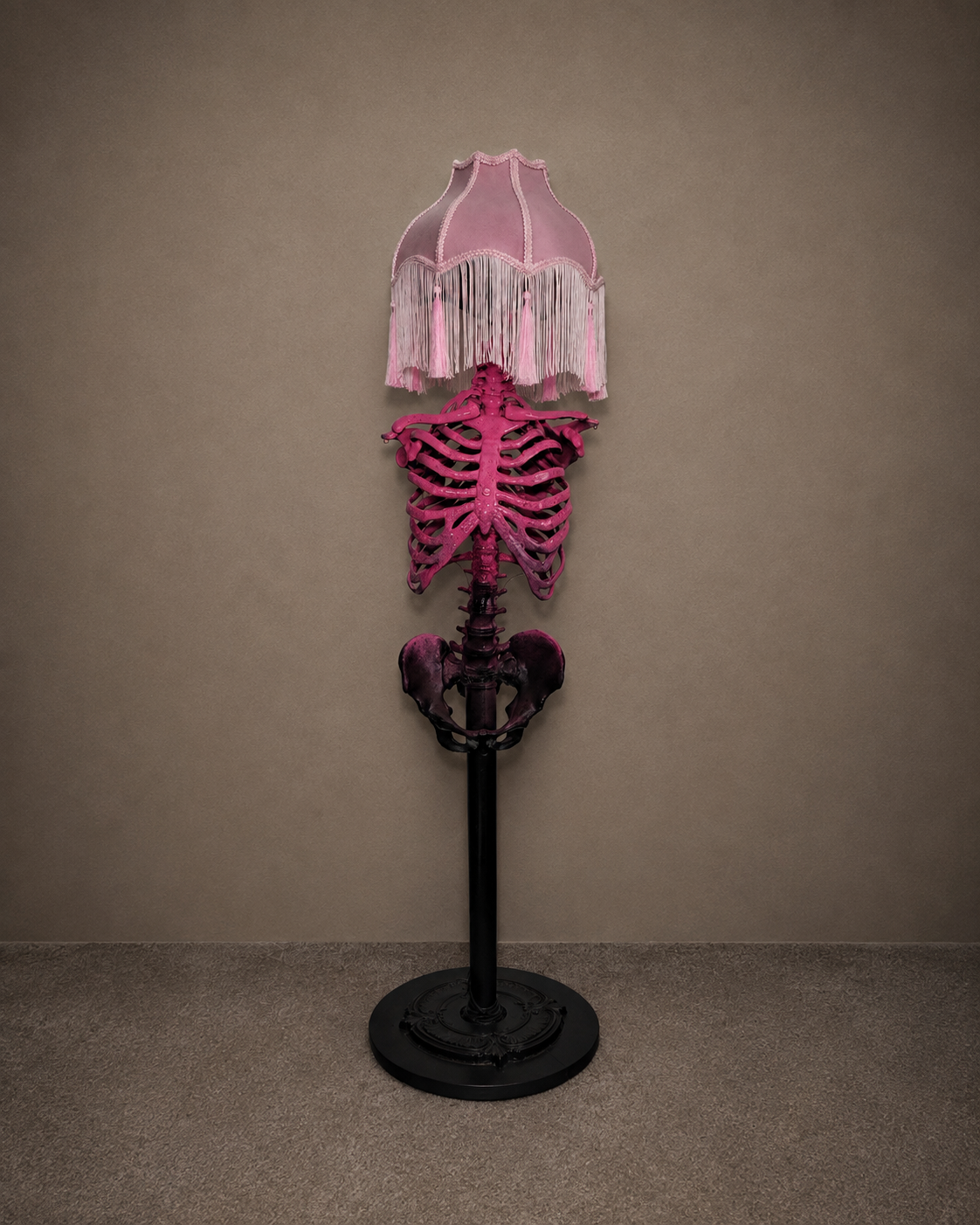 "Afterglow"
mixed media standing lamp 
- 2024