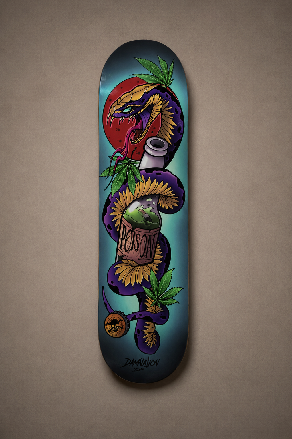 "POISON"
Damnation skateboard 
- 2021