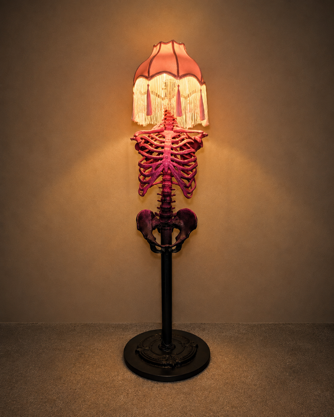 "Afterglow"
mixed media standing lamp 
- 2024
