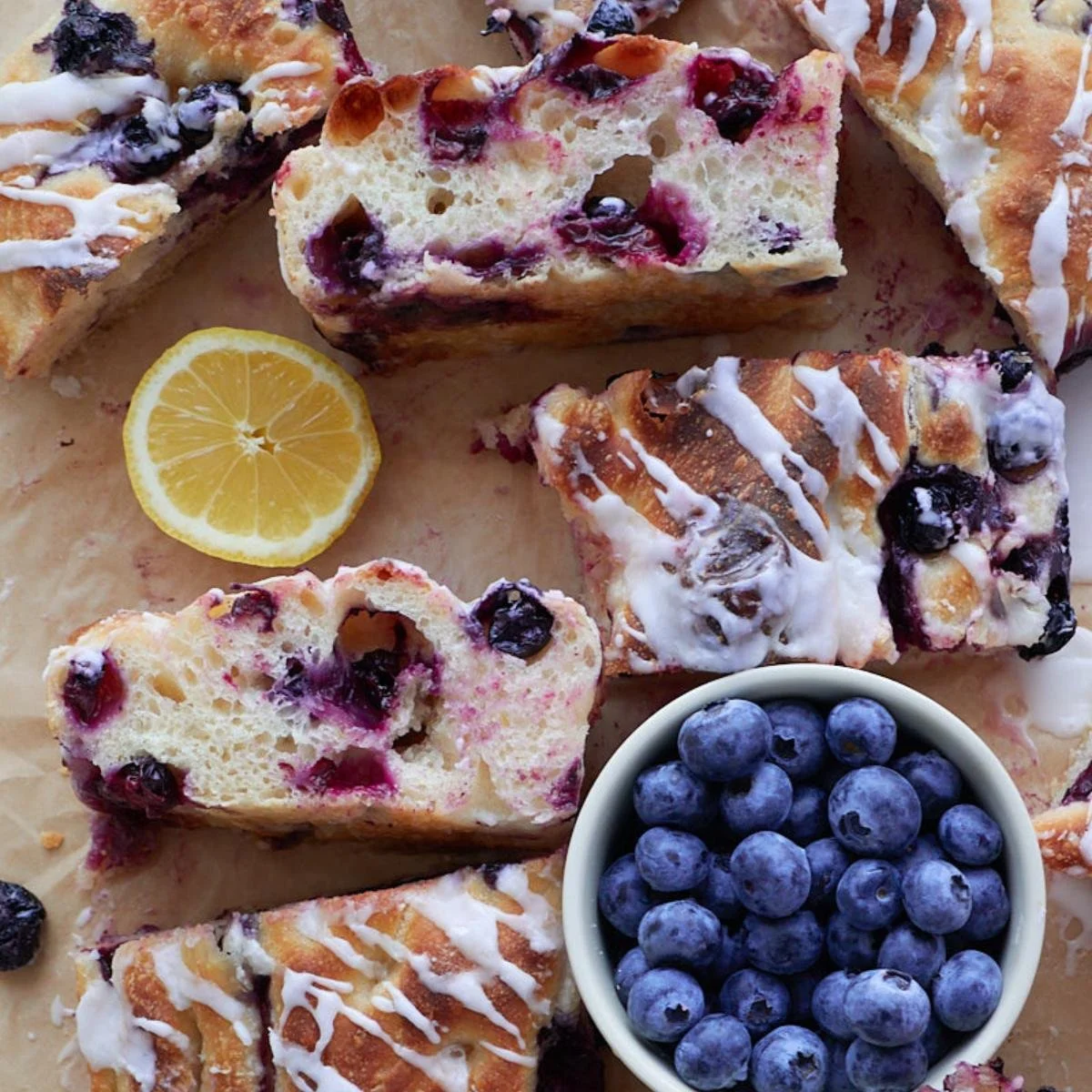 Lemon Blueberry Focaccia