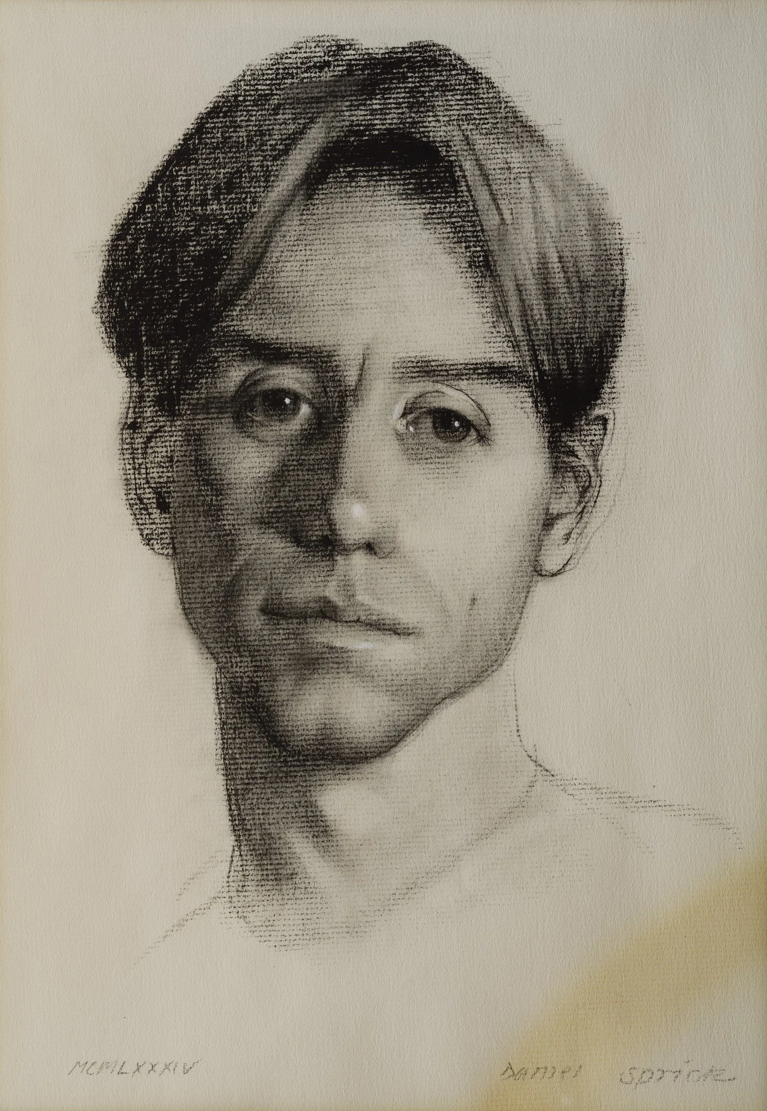 Daniel Sprick self portrait drawing 1984