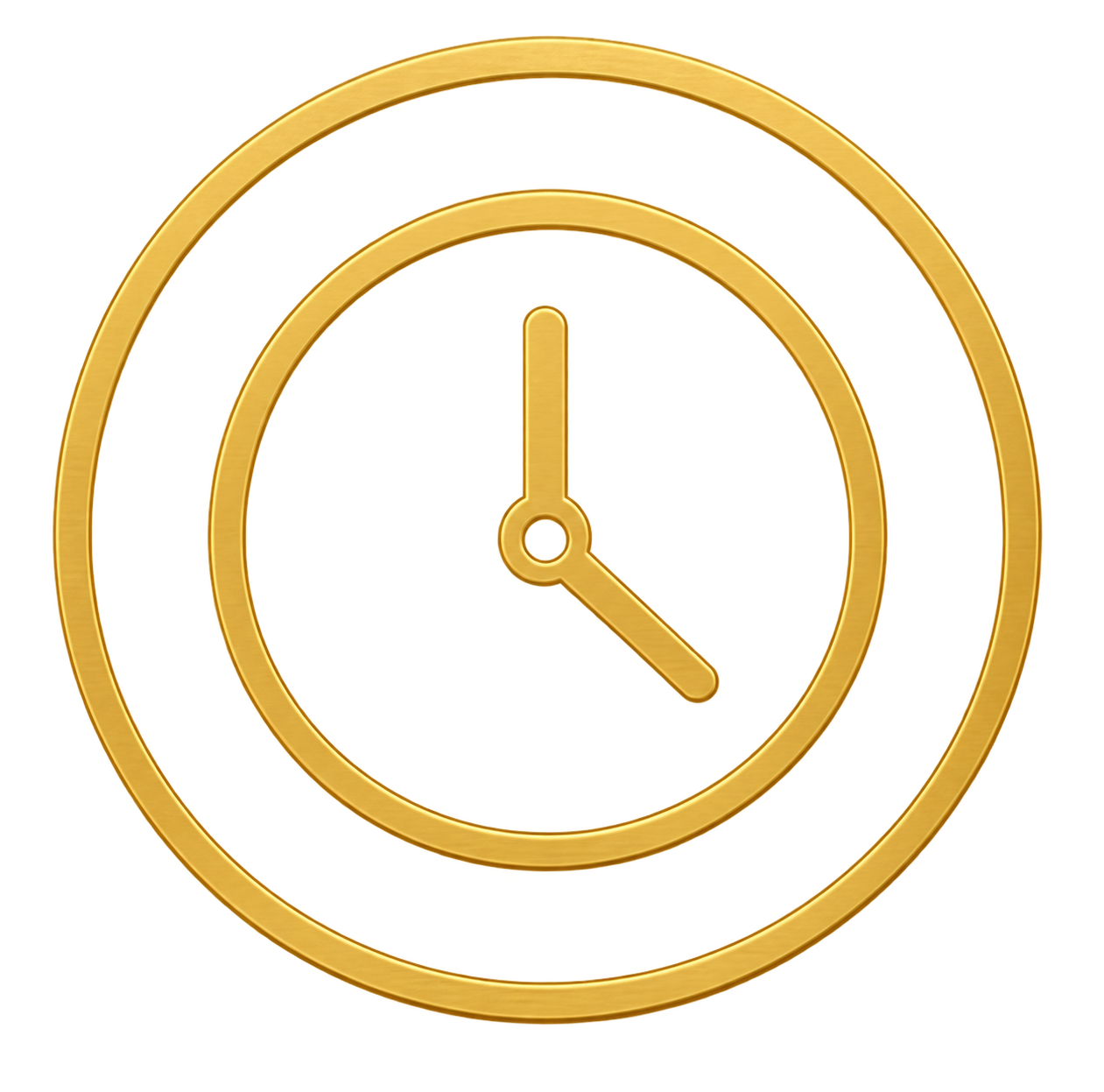 Gold clock icon showing 4:00, over a yellow background with part of a gray and red border visible.