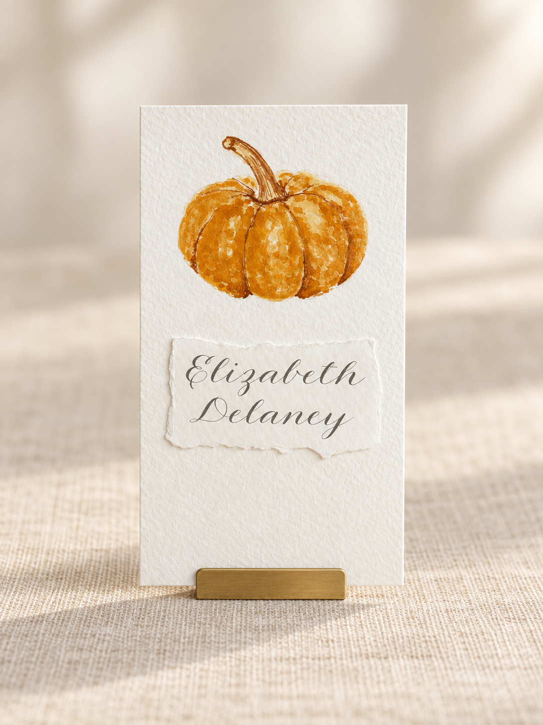 Harvest Pumpkin Place Card