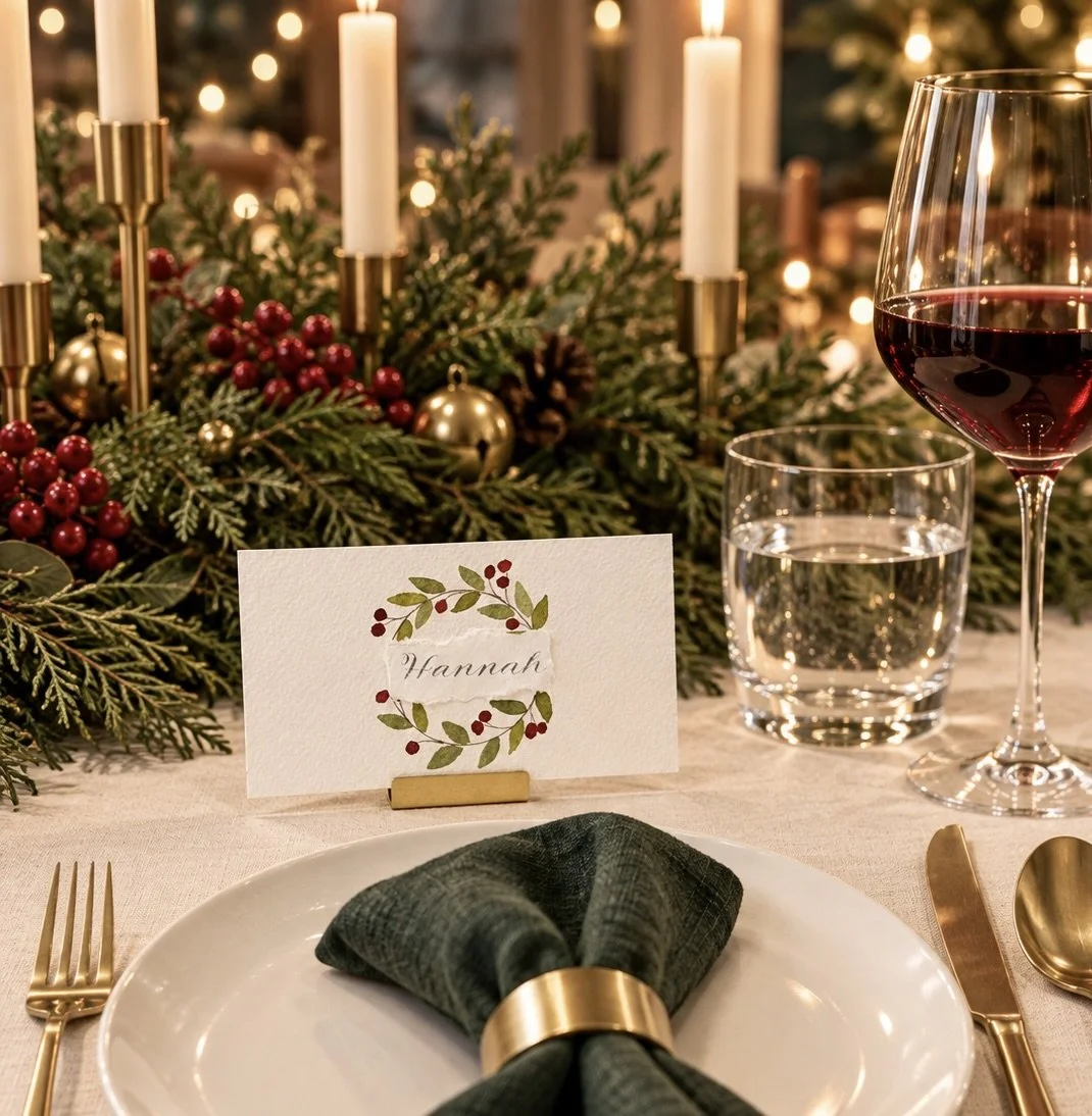 Holiday Berries Place Card