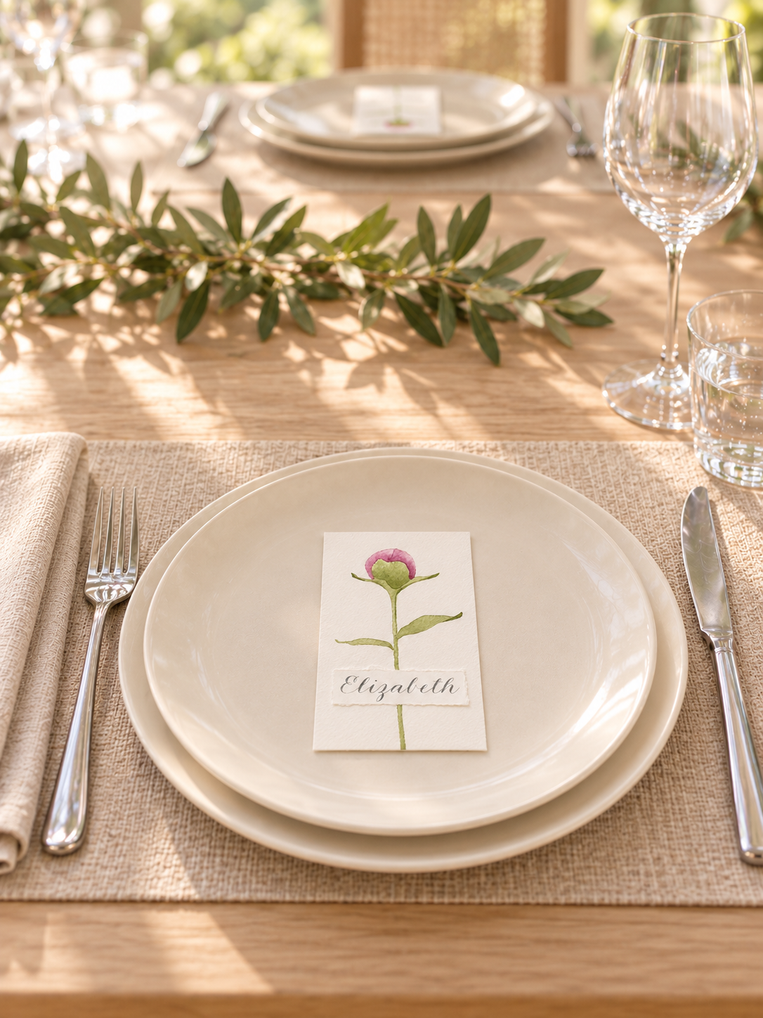 Elizabeth peony card on modern dinner plate.png