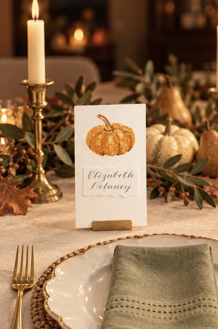 Elegant Pumpkin Place Card Setting.jpeg