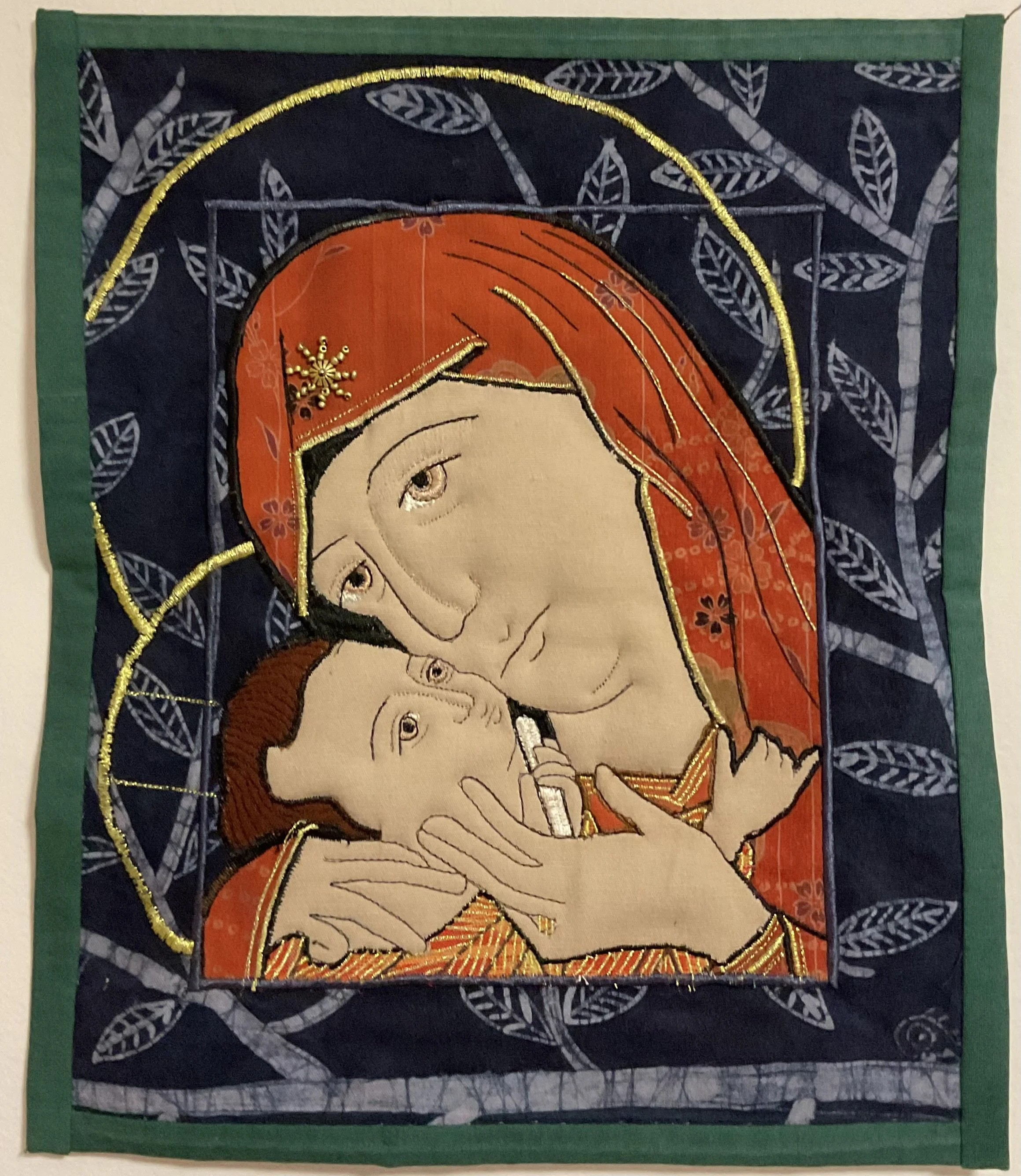 "Loving and Kindness" 2024. Recycled fabric and beads.