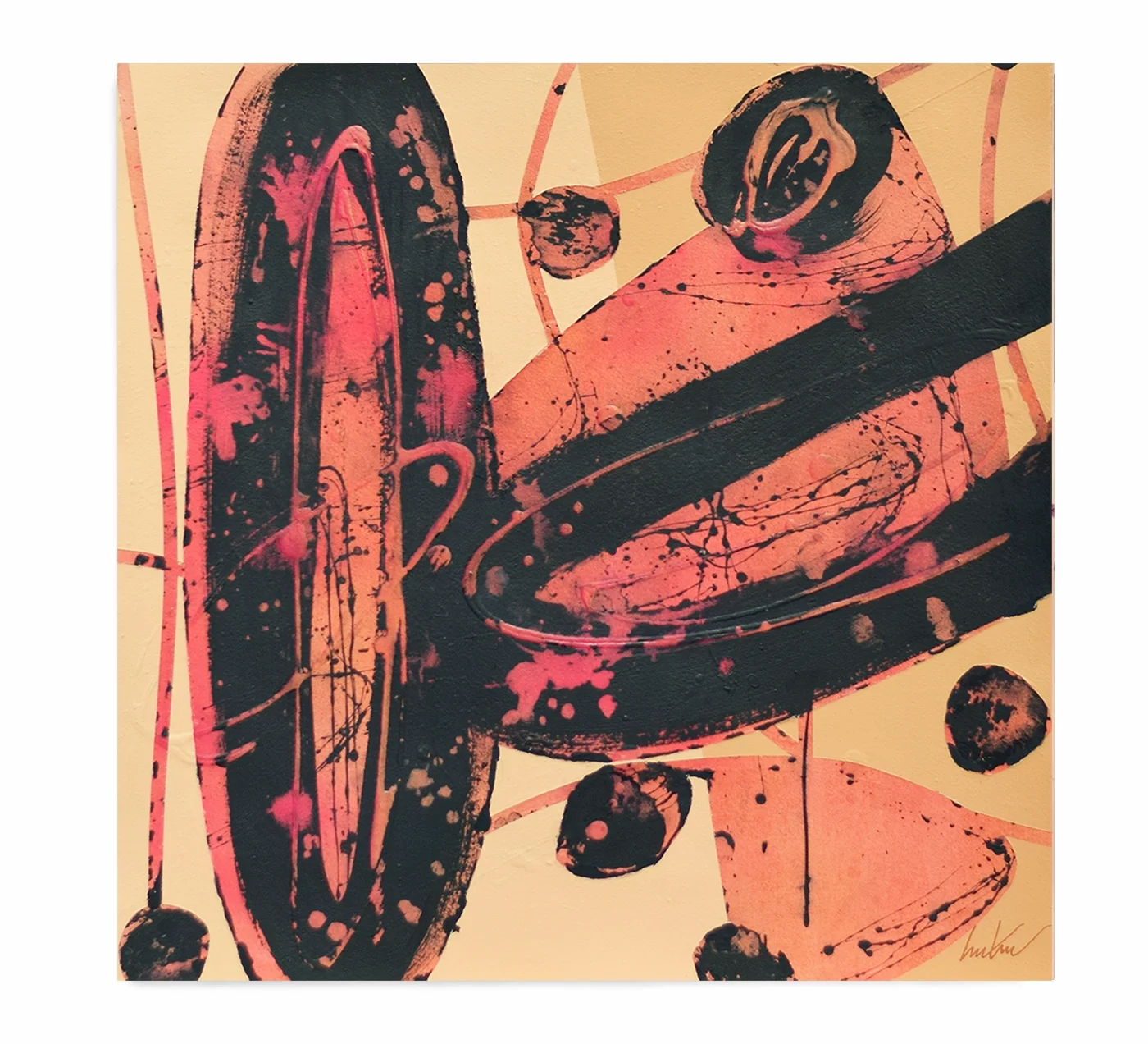 Desires I, 2026, Synaesthesia series, Mixed media on cotton paper 40 × 40 cm