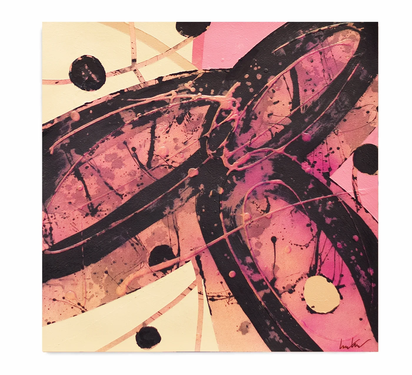 Desires IV, 2026, Synaesthesia series, Mixed media on cotton paper 40 × 40 cm
