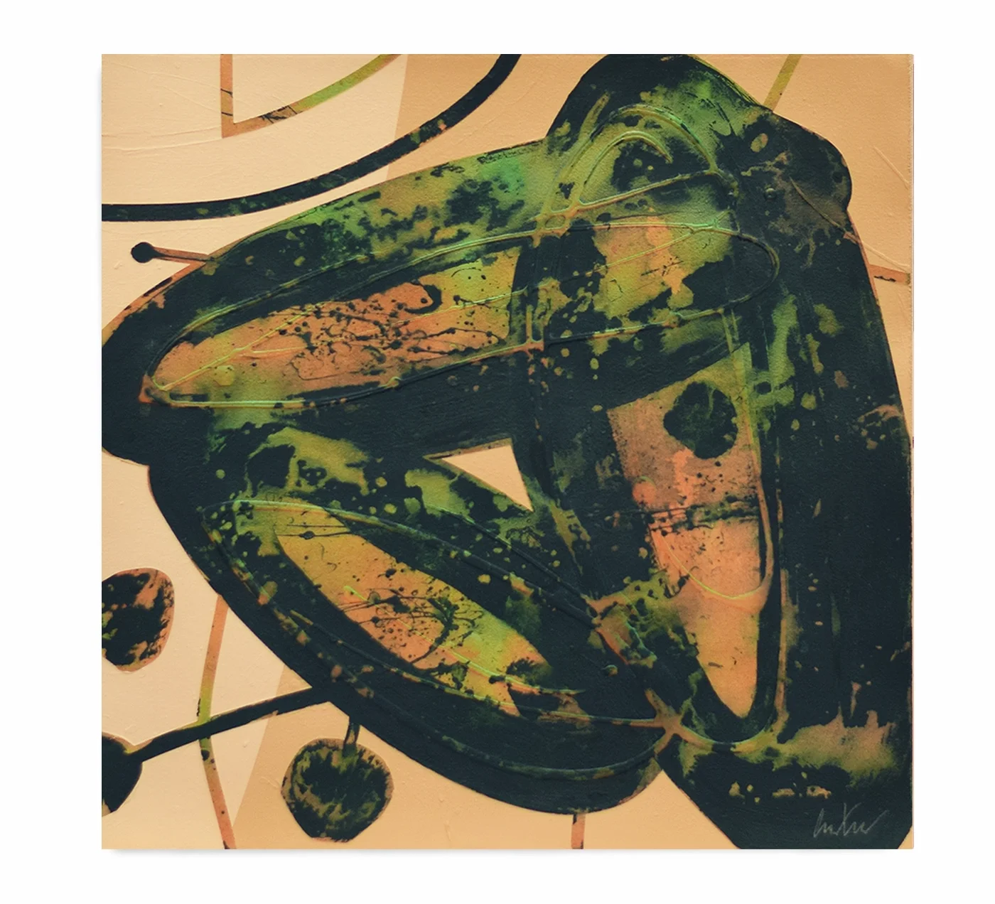 Desires III, 2026, Synaesthesia series, Mixed media on cotton paper 40 × 40 cm