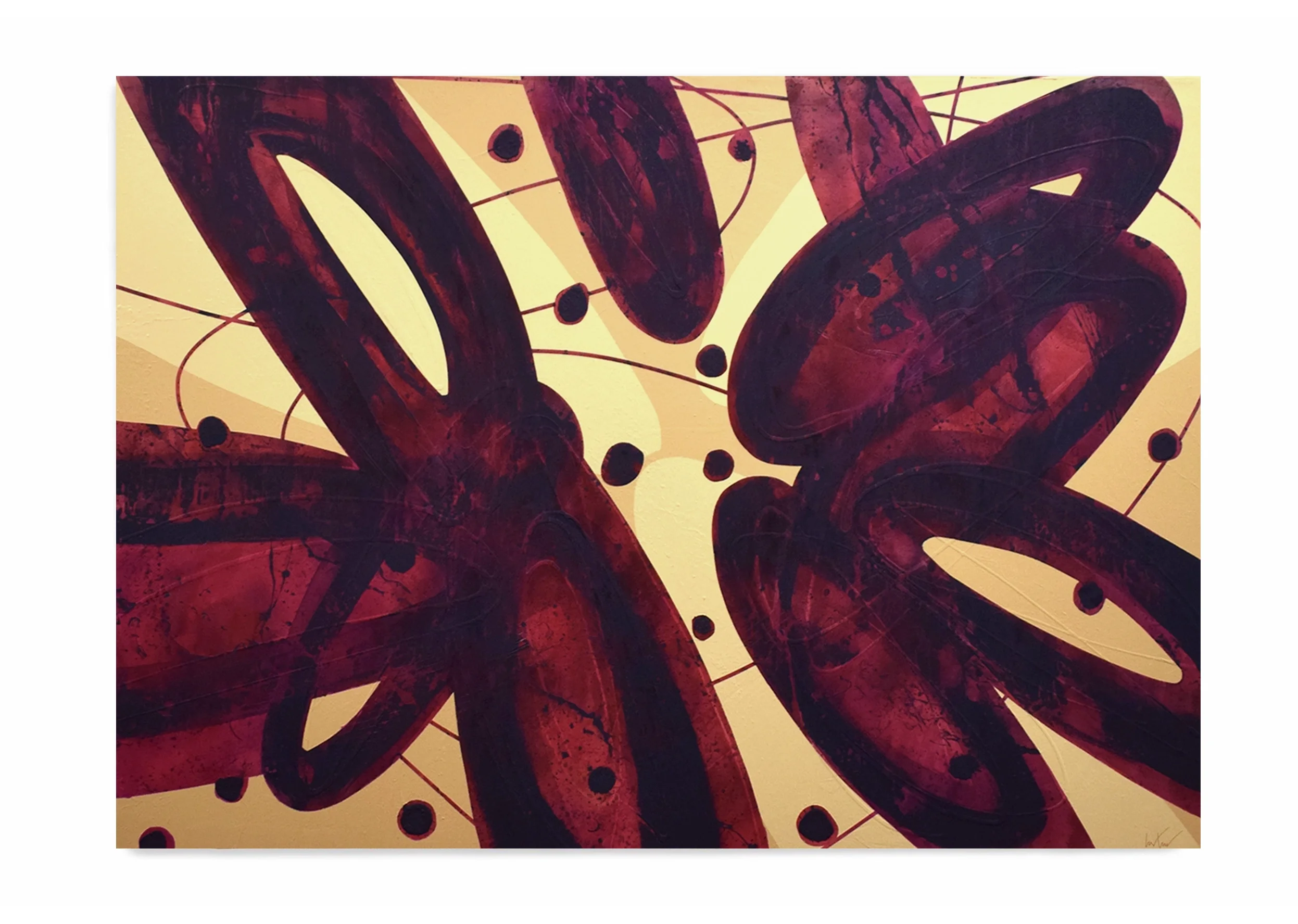 Genesis I, 2026, Synaesthesia series, Mixed media on canvas, 114 × 162 cm