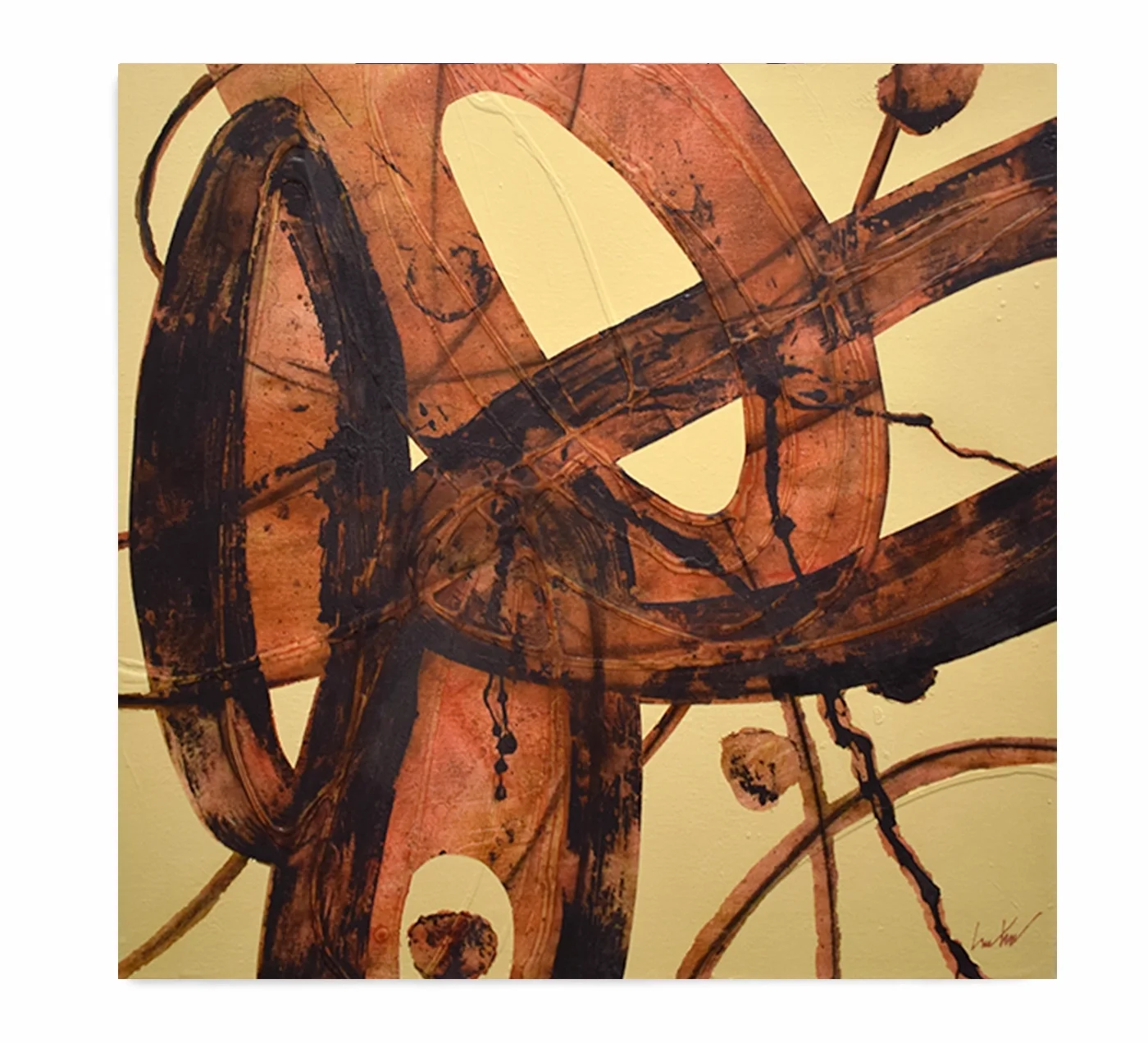 Shelter II, 2026, Synaesthesia series, Mixed media on canvas, 50 × 50 cm