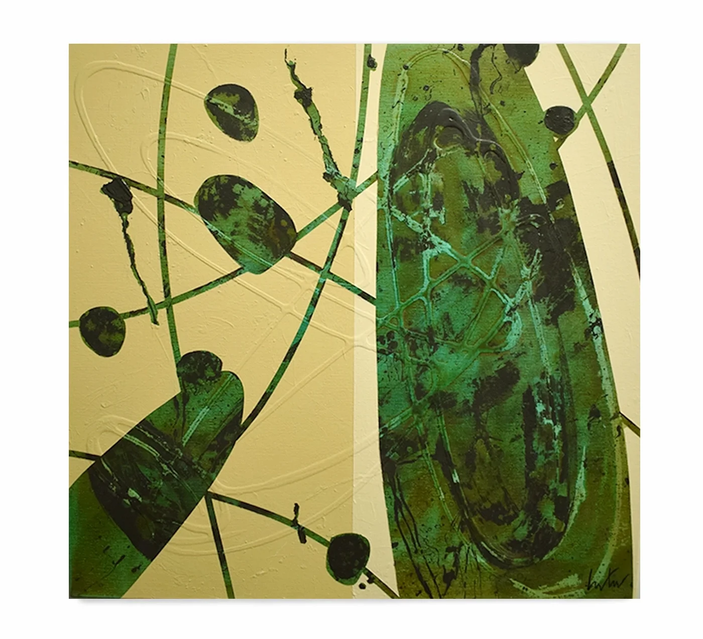 Shelter I, 2026, Synaesthesia series, Mixed media on canvas, 50 × 50 cm