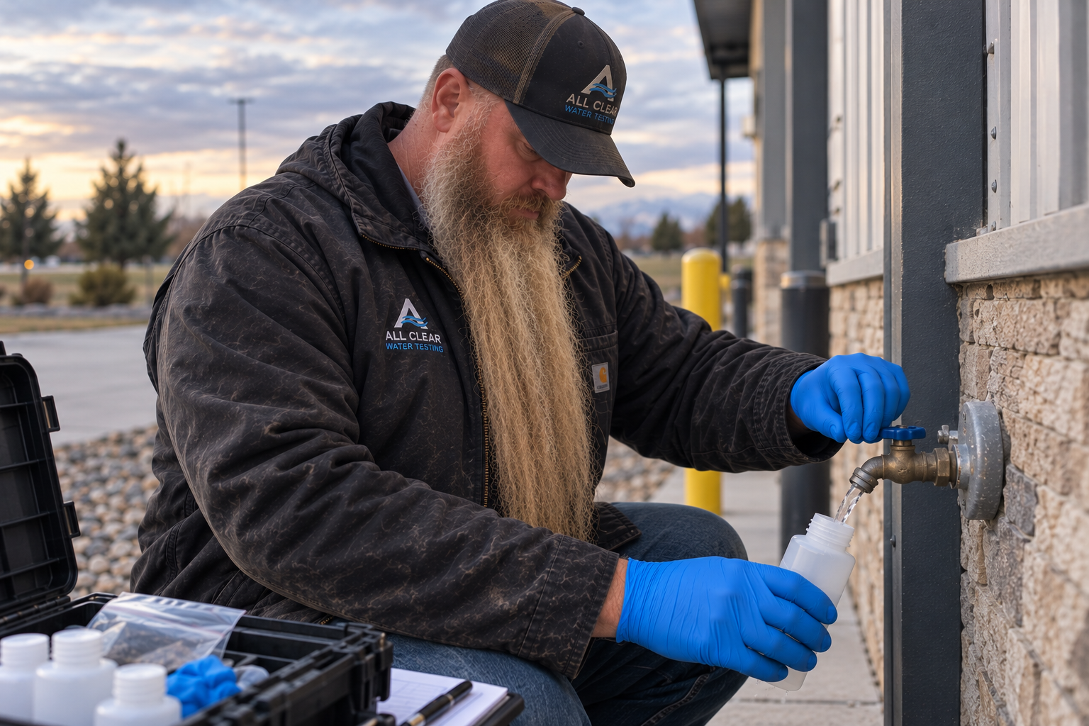 Water testing sample being taken All Clear Water Testing Southeast Idaho
