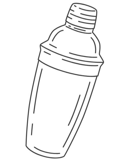 Line drawing of a spray bottle or aerosol can with a nozzle at the top.