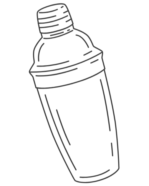 Line drawing of a spray bottle with a pump nozzle.