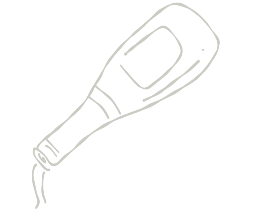 Line drawing of wine bottle