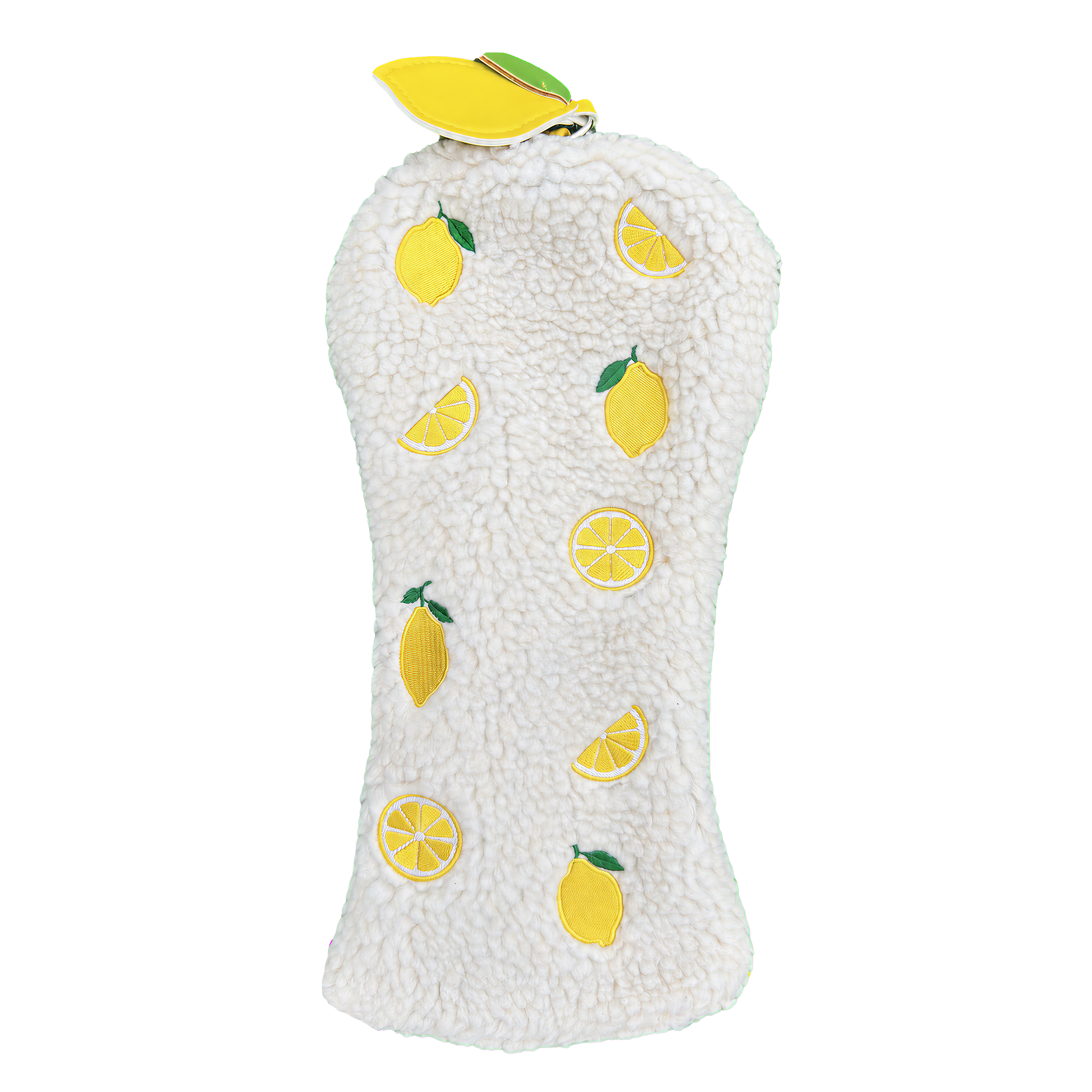 Lemon Driver Headcover on Sherpa Fleece