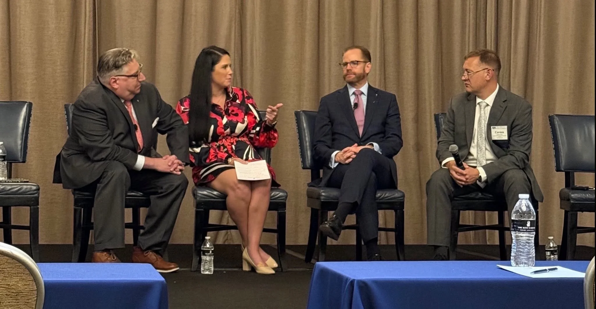 Jenny Ann Urban speaking on an aerospace supply chain panel at the American Bar Association Forum on Air and Space Law Annual Conference.