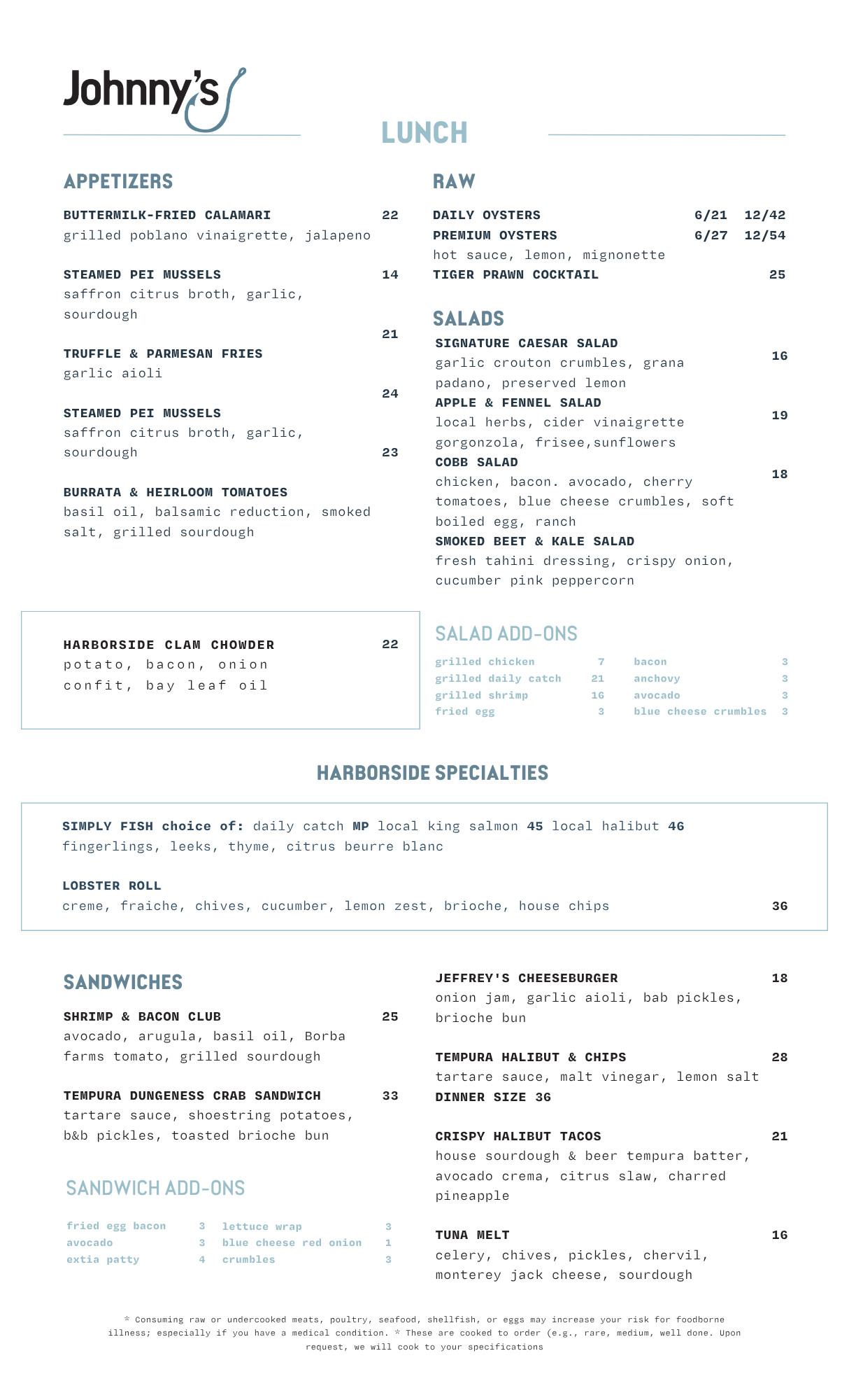 Lunch Menu
