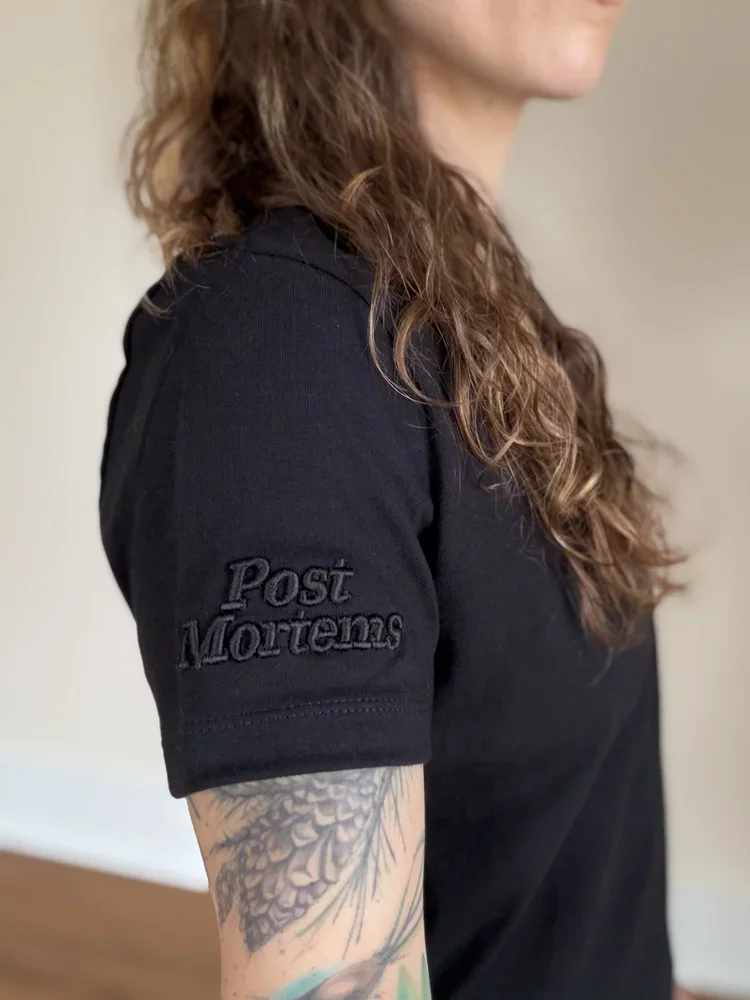 Post Mortems Embroidered Women's T Shirt