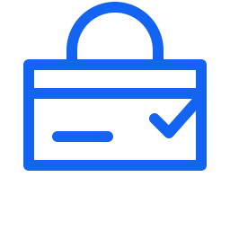 Outline of a secure lock with a checkmark indicating security or approval
