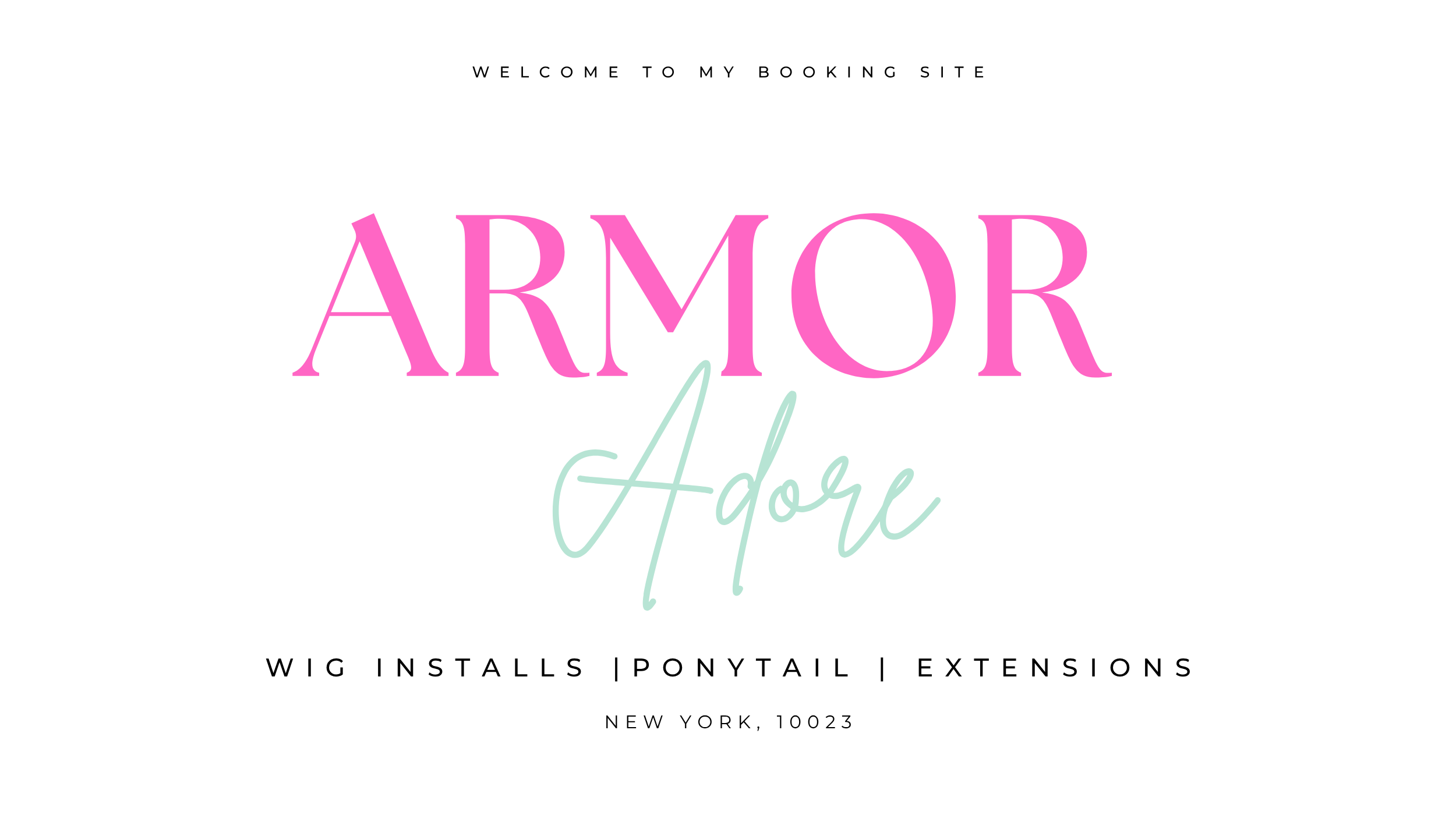 Logo for Armor by Afiya, a beauty brand based in New York, offering wig installs, ponytail, and extensions.