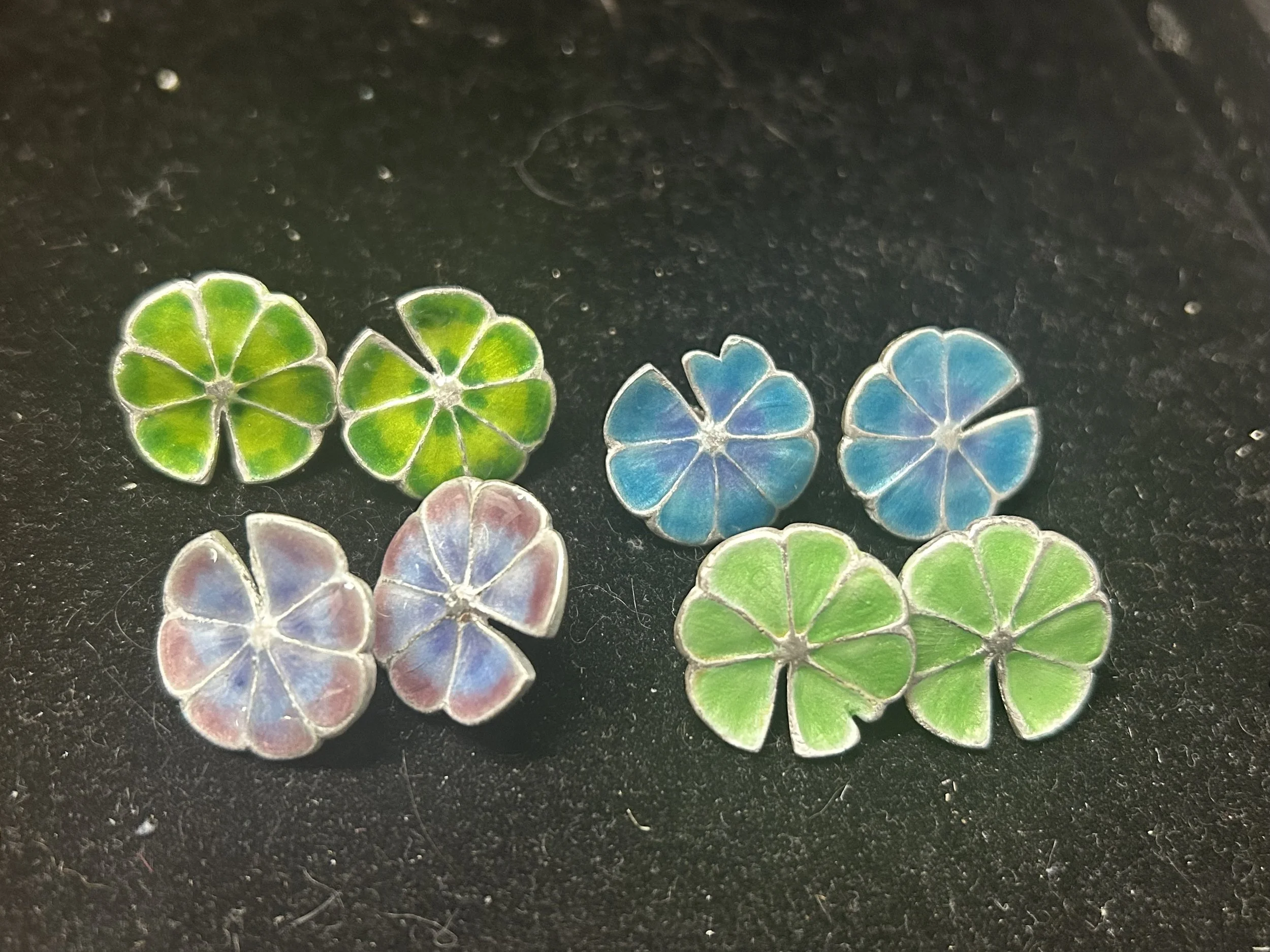 Lily pad earrings