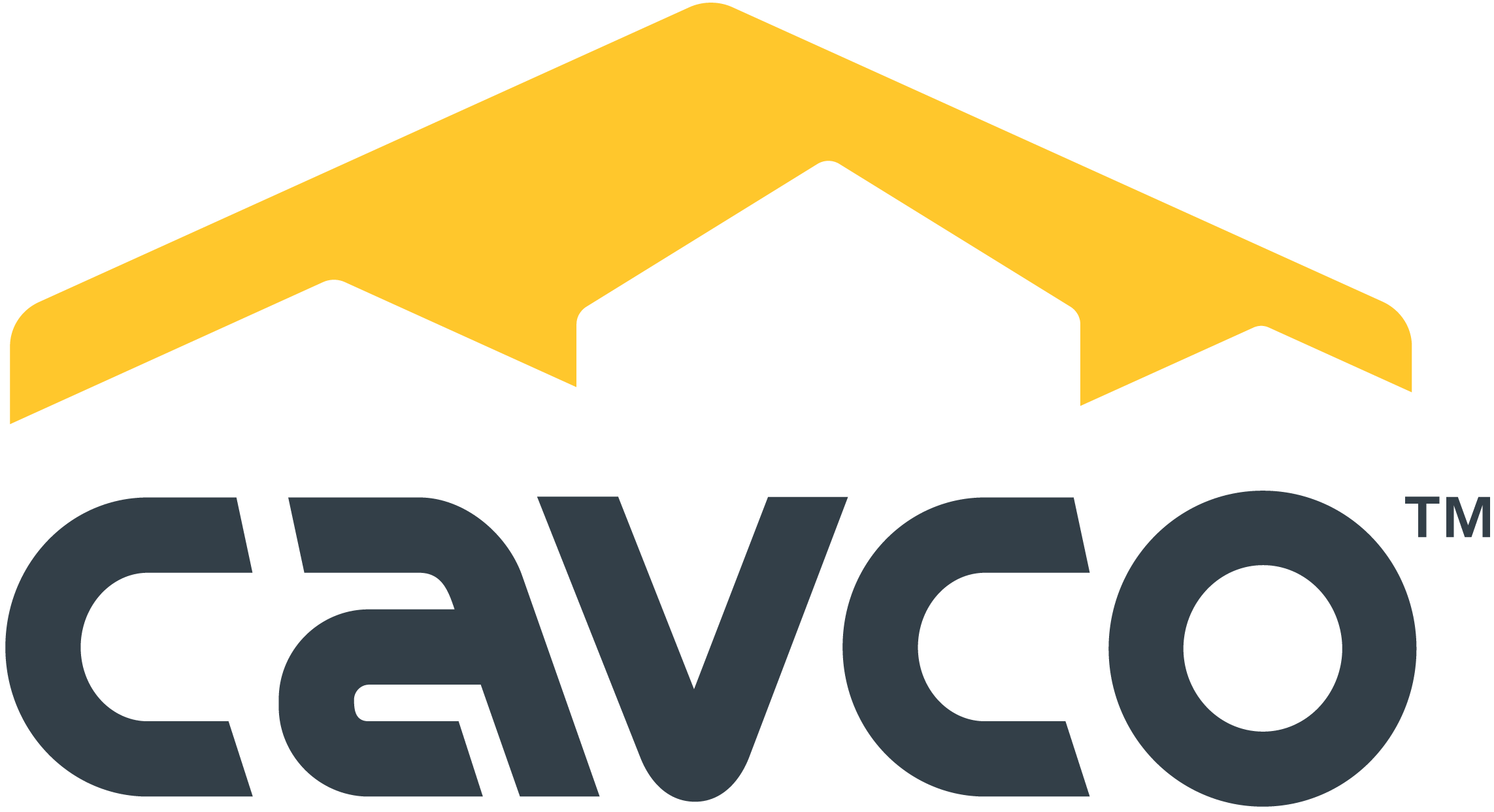 CAVCO logo with yellow roof and dark gray text