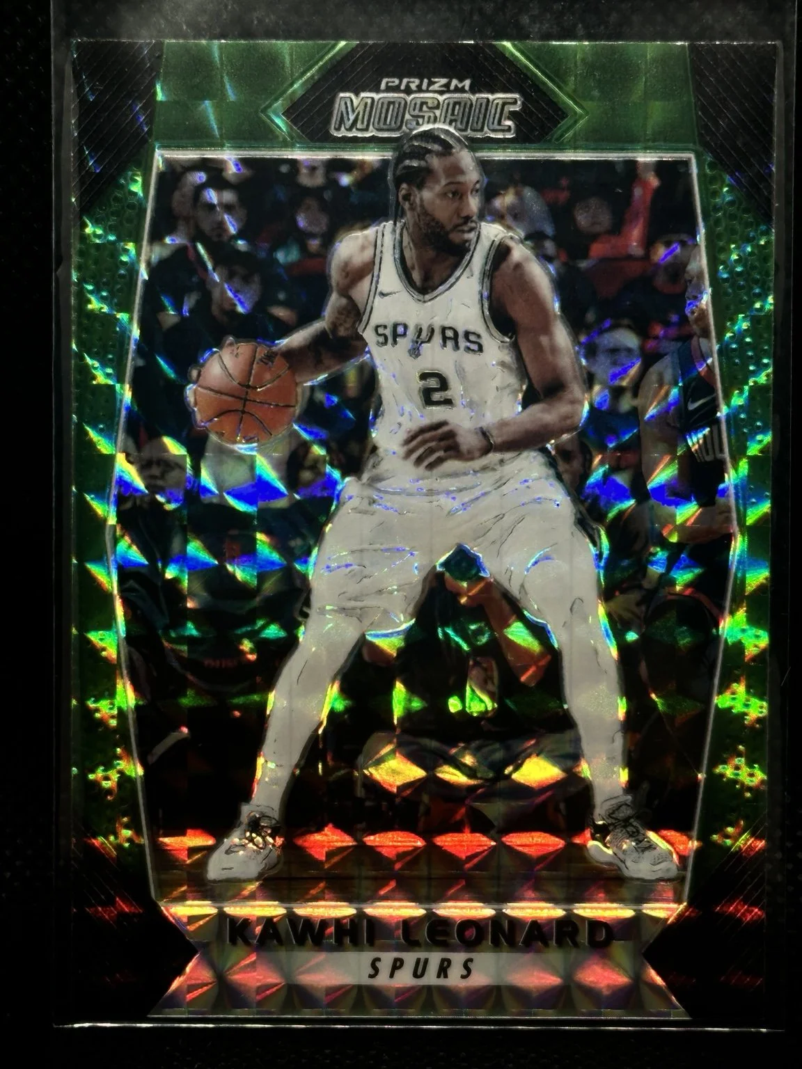Kawhi Leonard — 2017-18 Panini Prizm Mosaic #15 Green