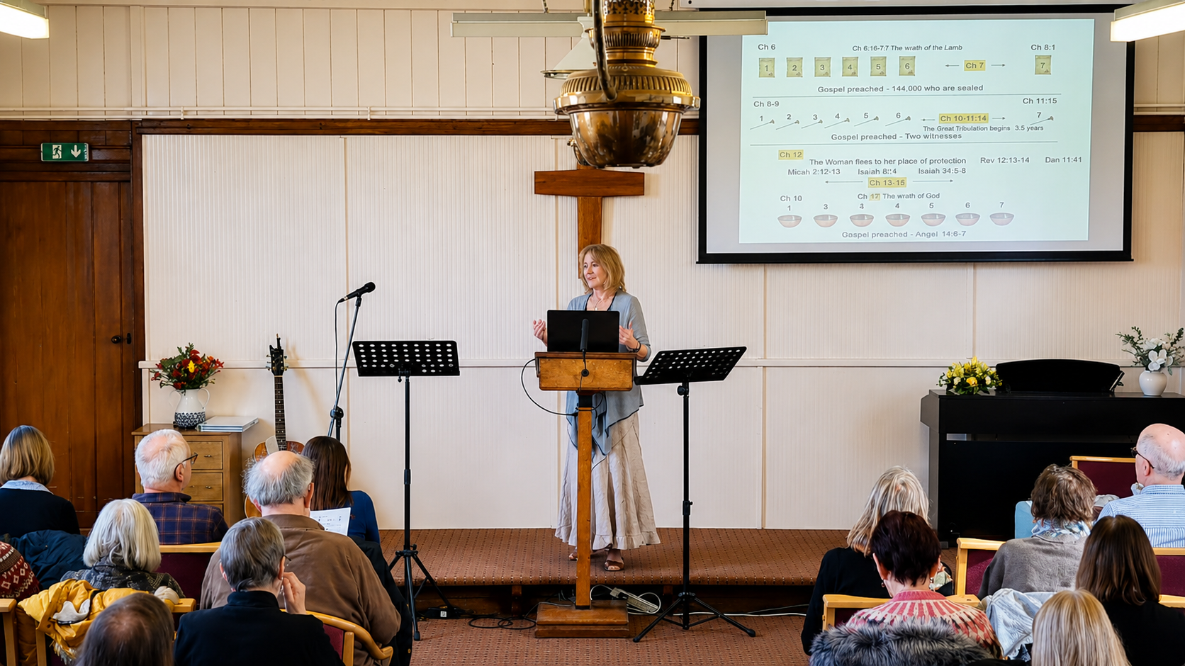 Brenda Wray speaking at Emmanuel Fellowship Church.