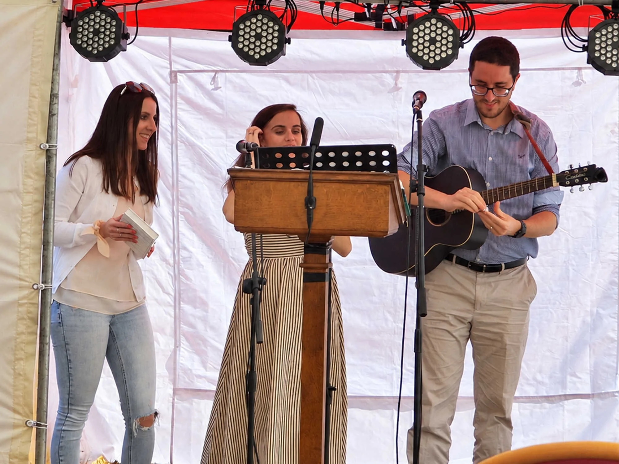 Emmanuel Fellowship members leading worship at an outdoor gathering