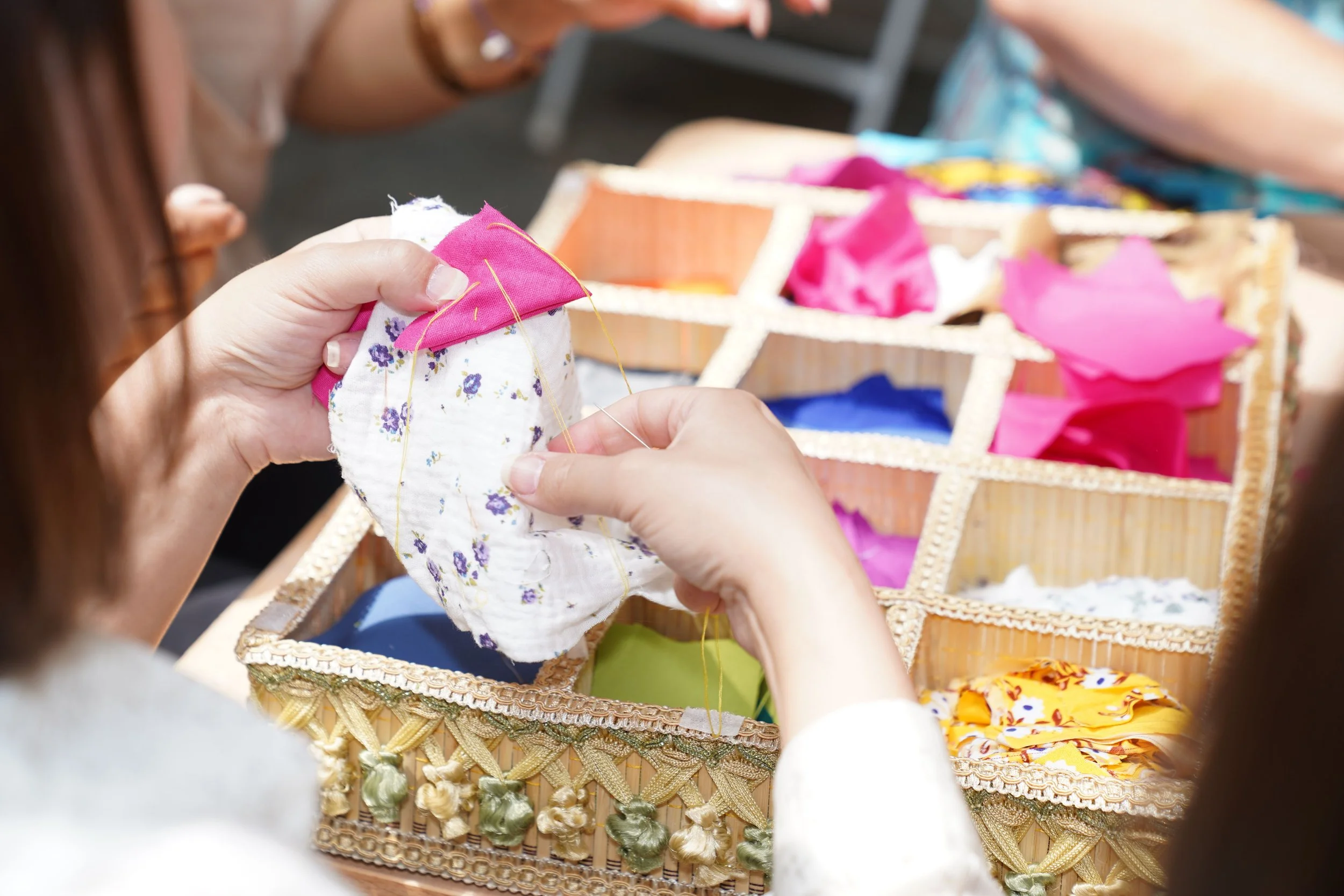 People taking part in a craft activity at Emmanuel Fellowship.