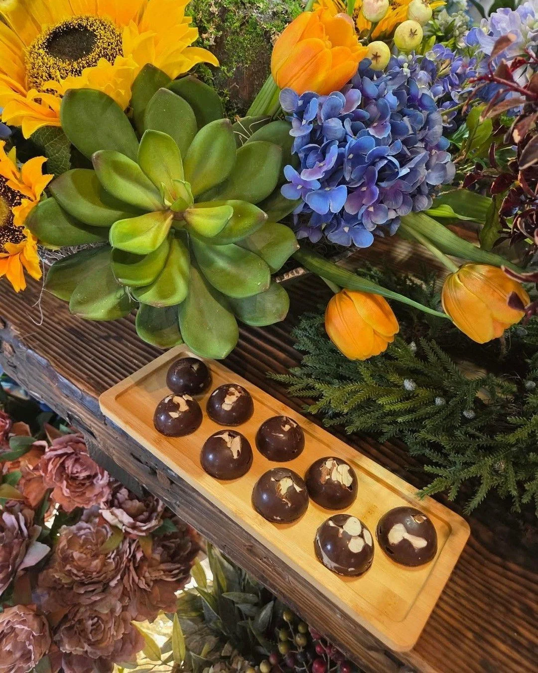 Three cravings, one memorable name: Almond Joyride.

Coconut, almond, and chocolate come together in this treat, available on the shelf inside All Things That Bloom at 7702 FM 179, Suite 27. Stop in and grab yours.

Chocolate Worth Chatting About
