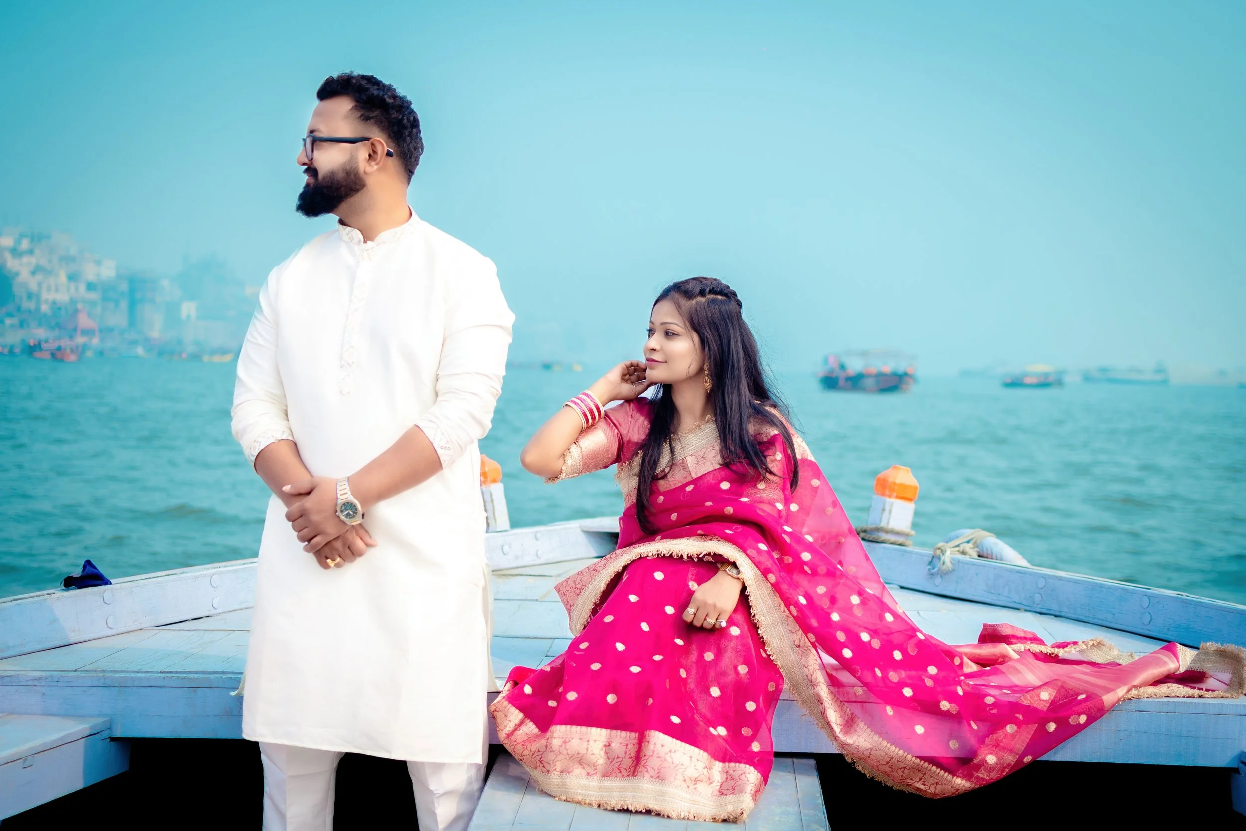Best Pre Wedding Photographer in Prayagraj capturing romantic couple portraits, candid moments and beautiful love stories with creative cinematic photography.