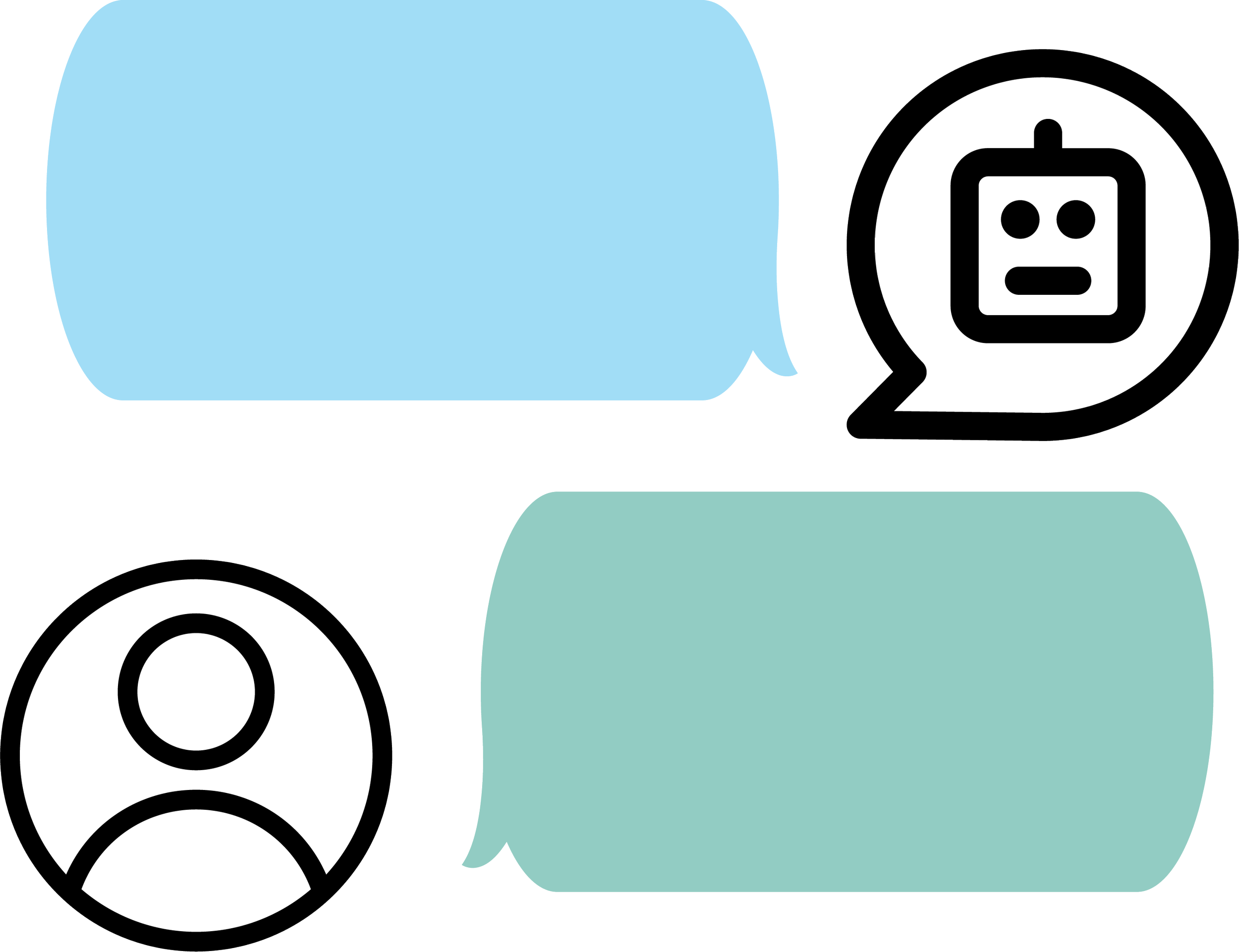 Human-AI conversation icon