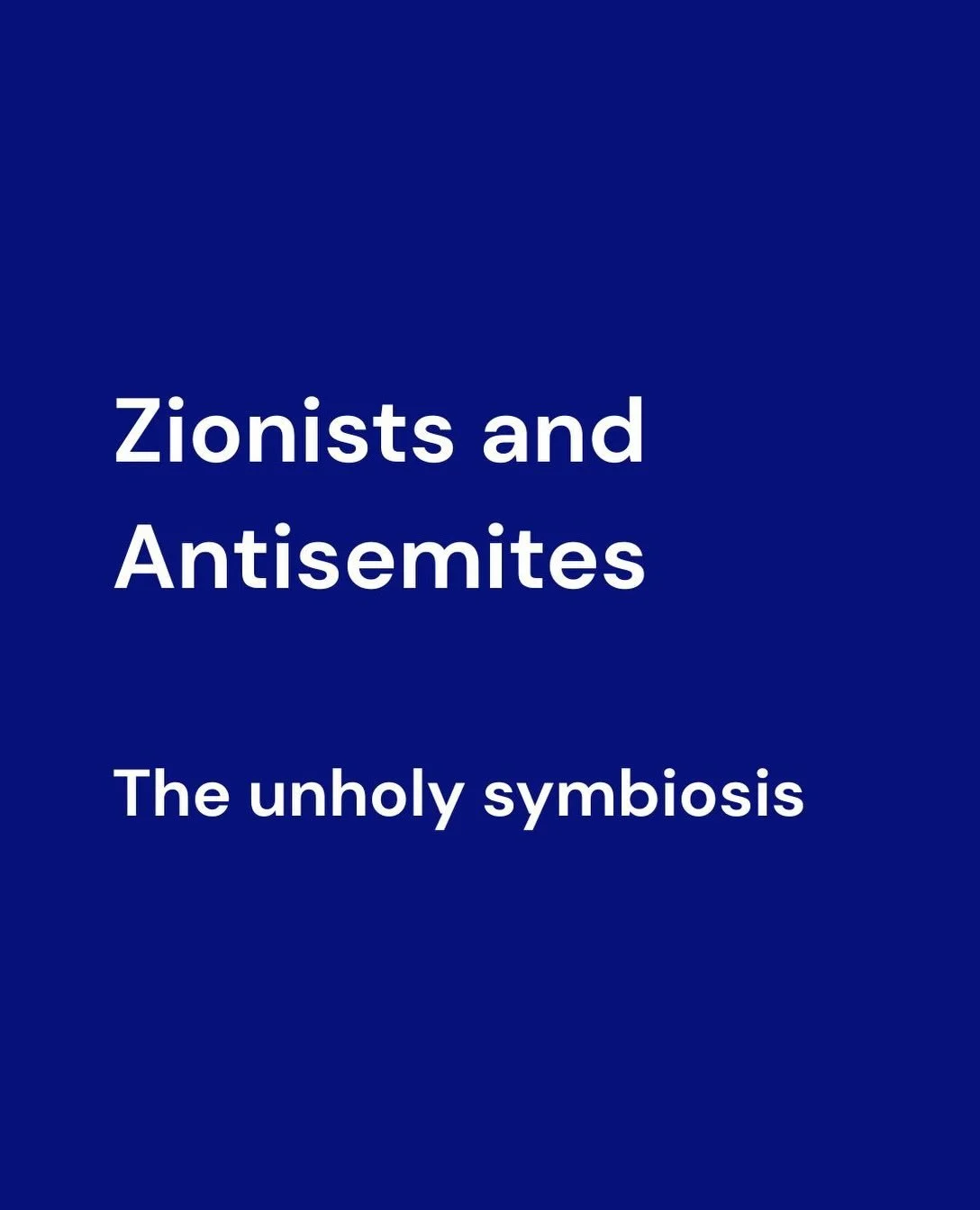 For the deeper breakdown of why Zionism is fundamentally antisemitic at its core, comment ARTICLE and I will send you the link.