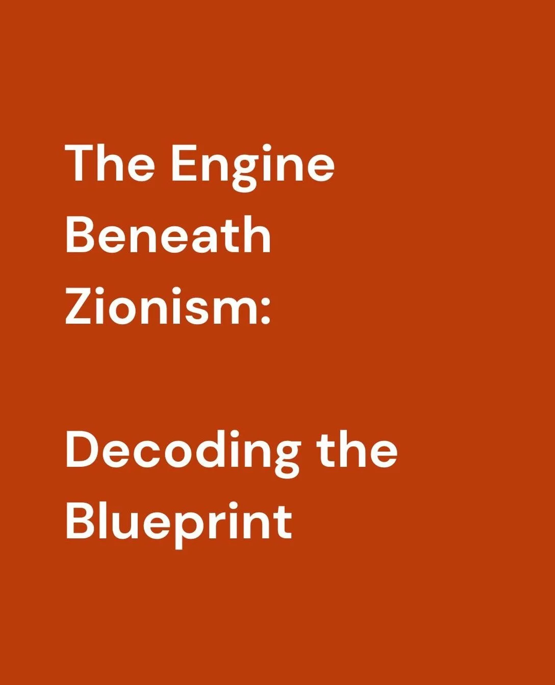 The headlines stay focused on daily political drama, but that distracts from the ideological engine actually taking control.

My new report breaks down the platform, primary sources, and long term strategy shaping where Israel, Zionism, and Palestine