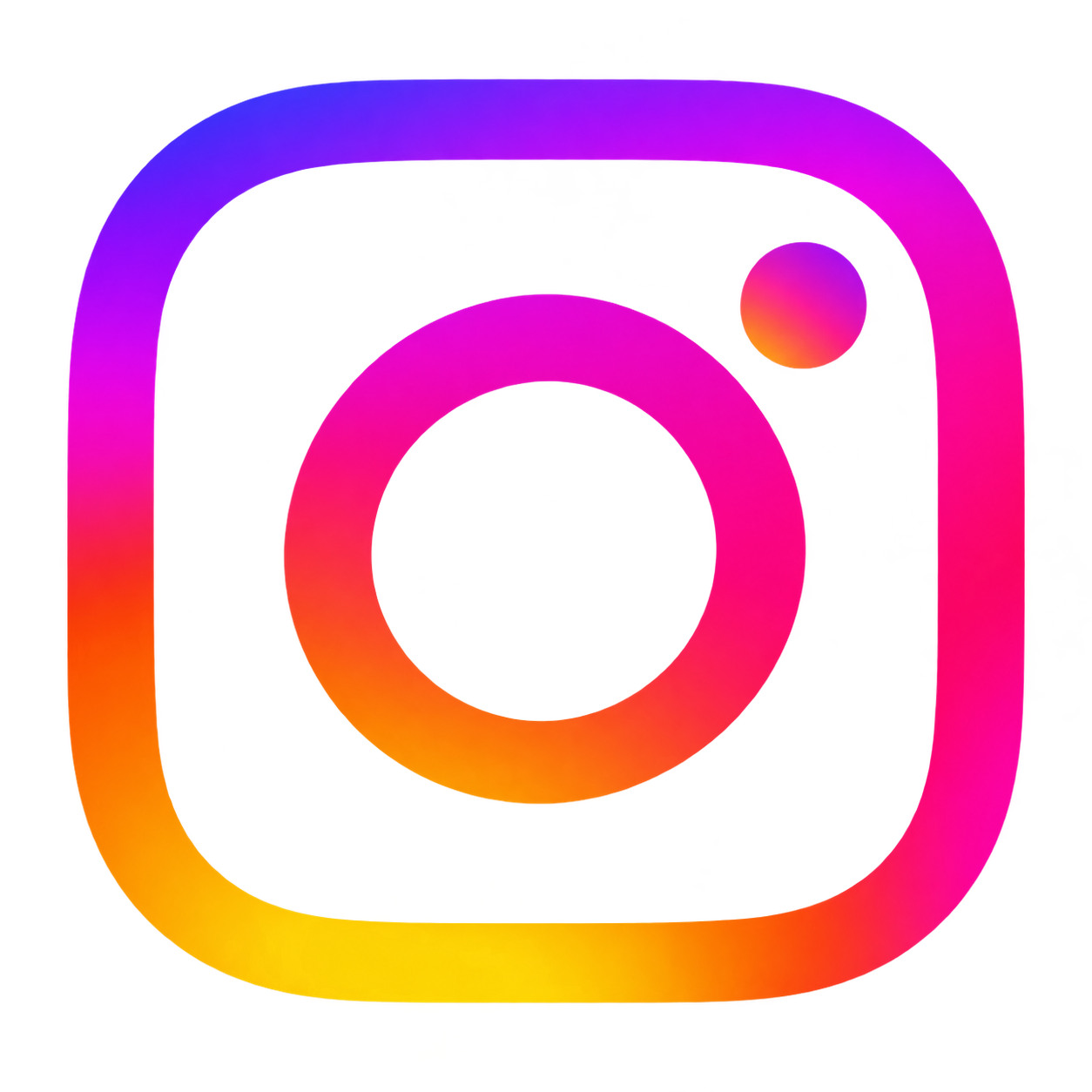 Colorful Instagram logo with a gradient of pink, purple, orange, and yellow hues.