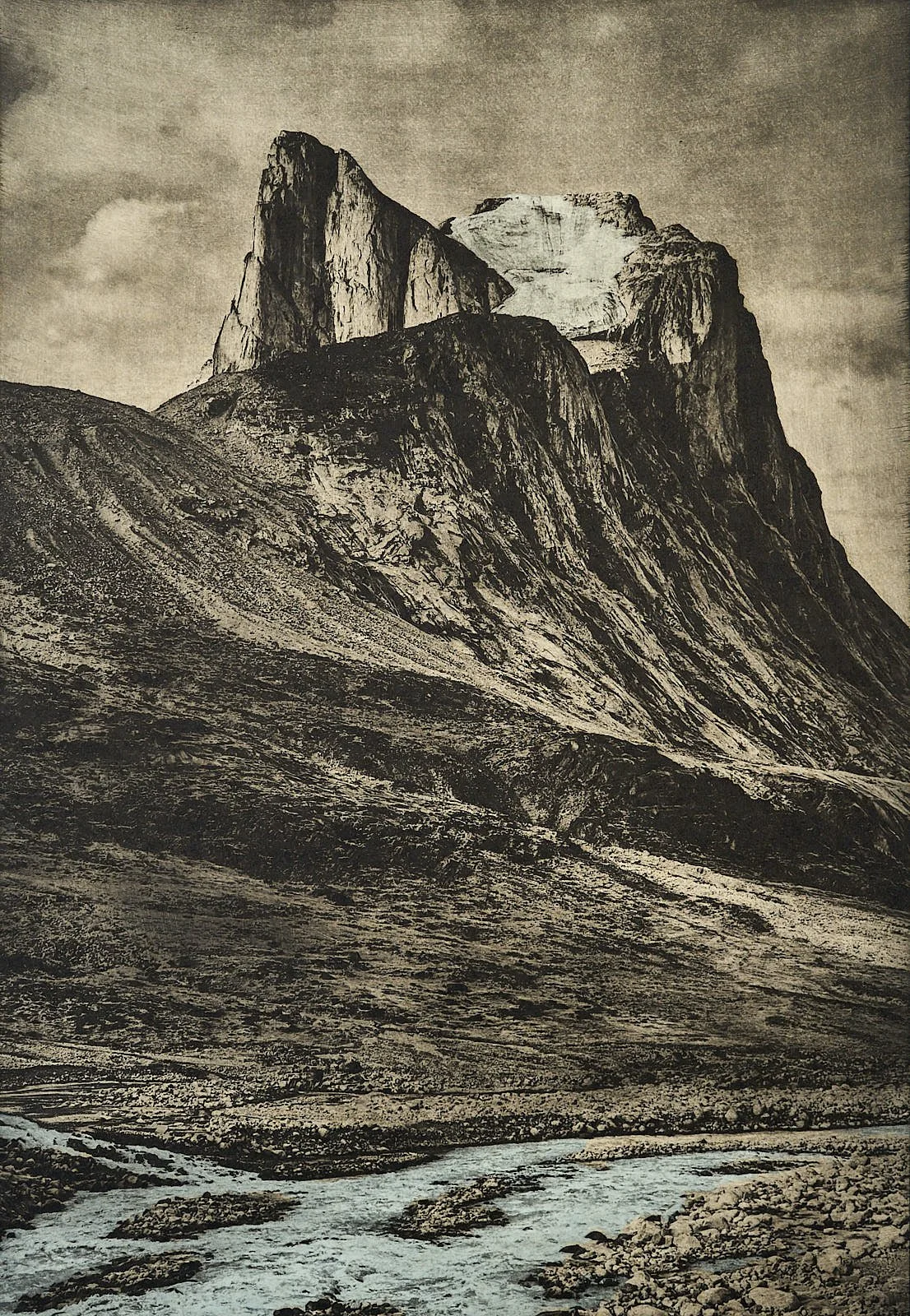 Breidablik Peak and Weeping Glacier from Summit Lake, Volume II