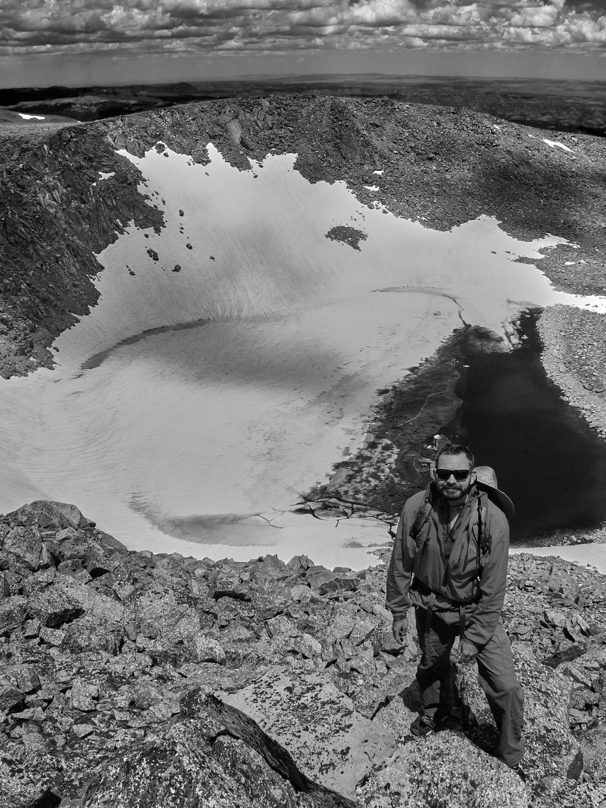 Todd Anderson at Rowe Glacier, ROMO.