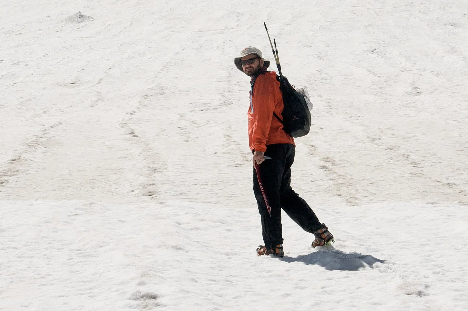 Todd Anderson traversing Sperry Glacier.