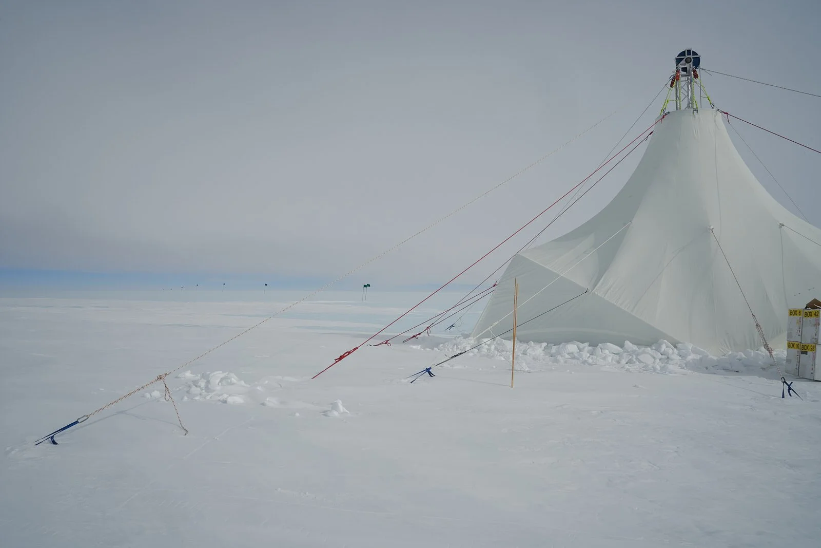 Ice coring tent.