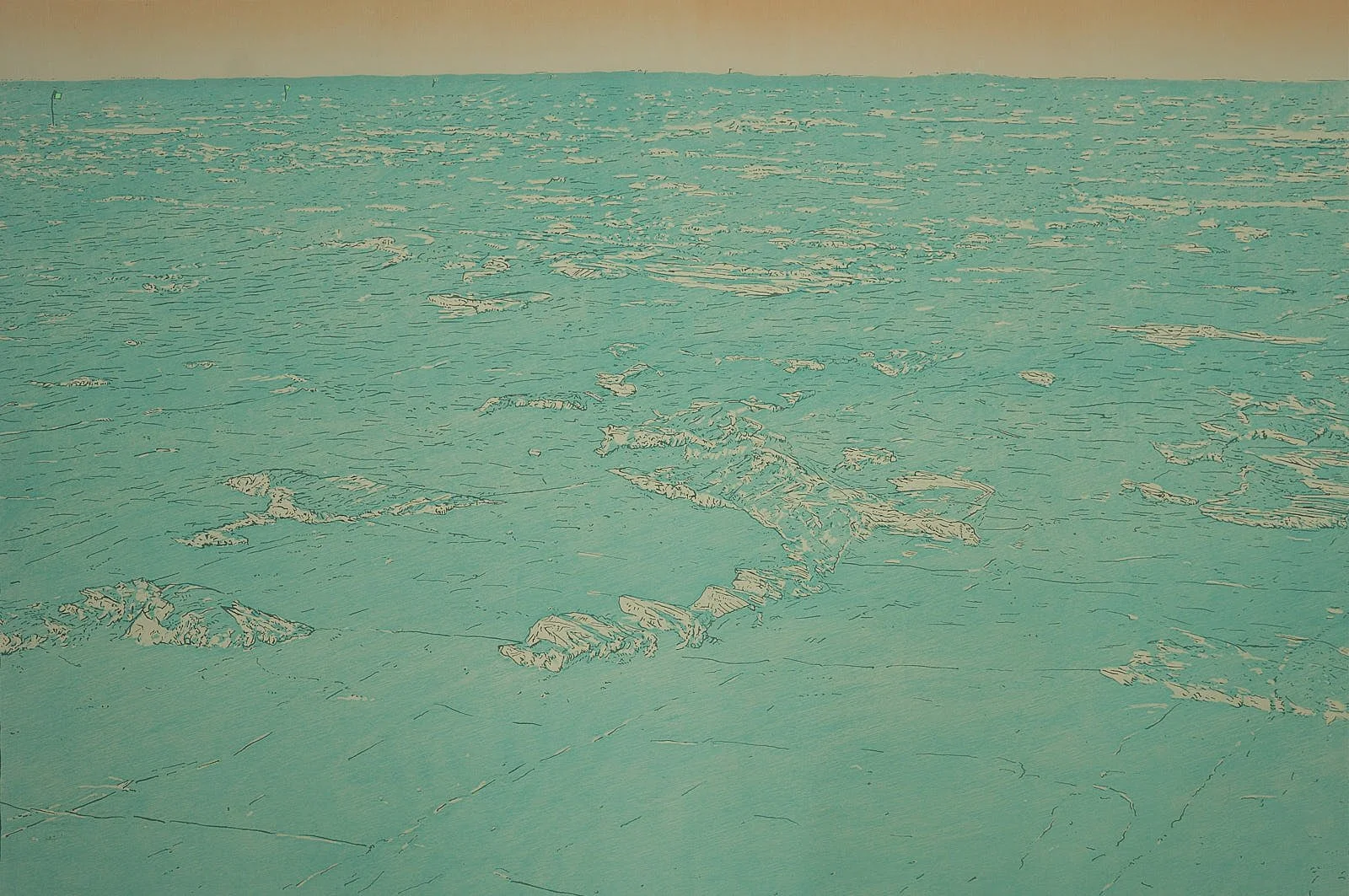 Waypoint Flags, Allan Hills Blue Ice Area, Antarctica