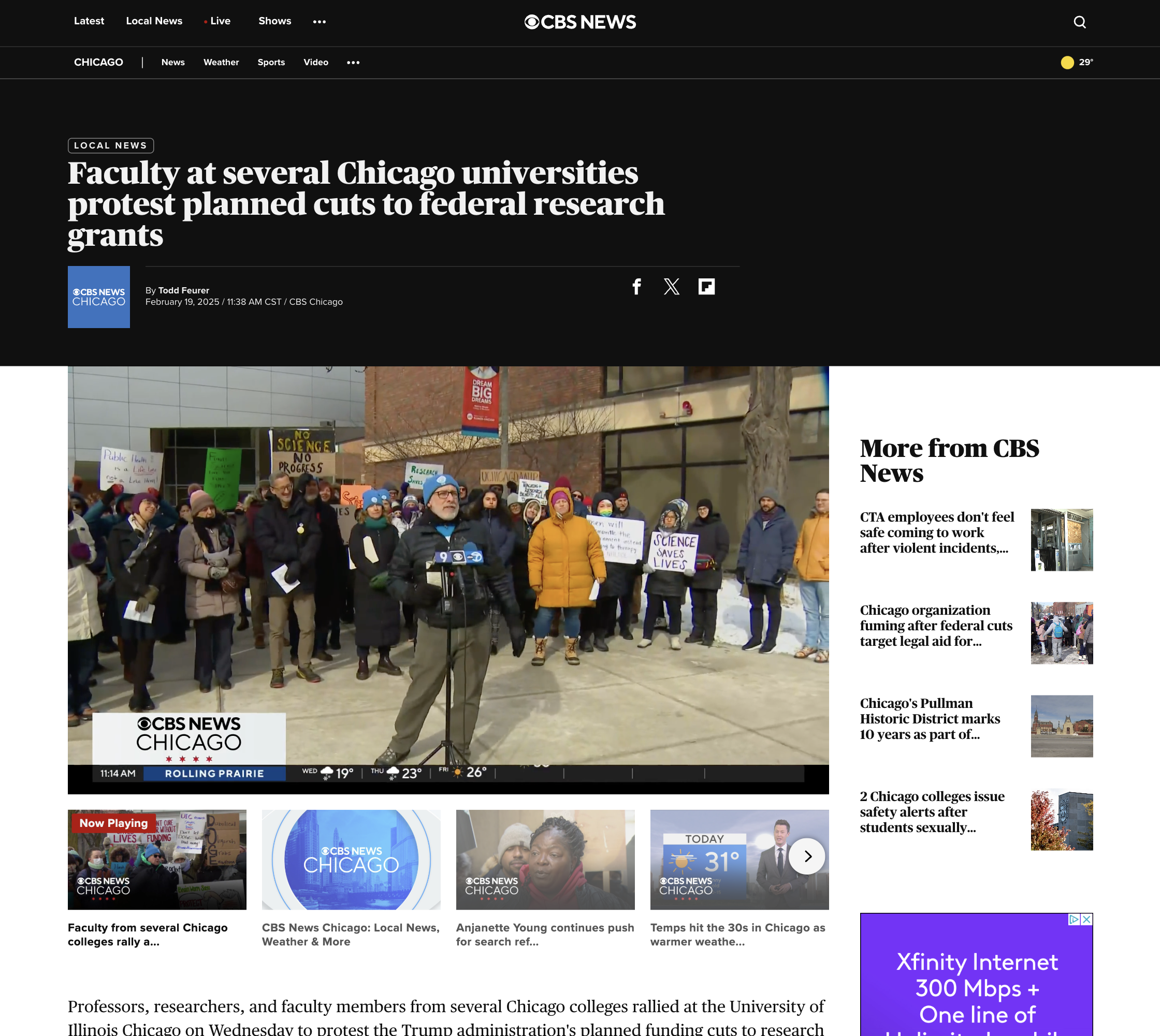 Faculty at several Chicago universities protest planned cuts to federal research grants