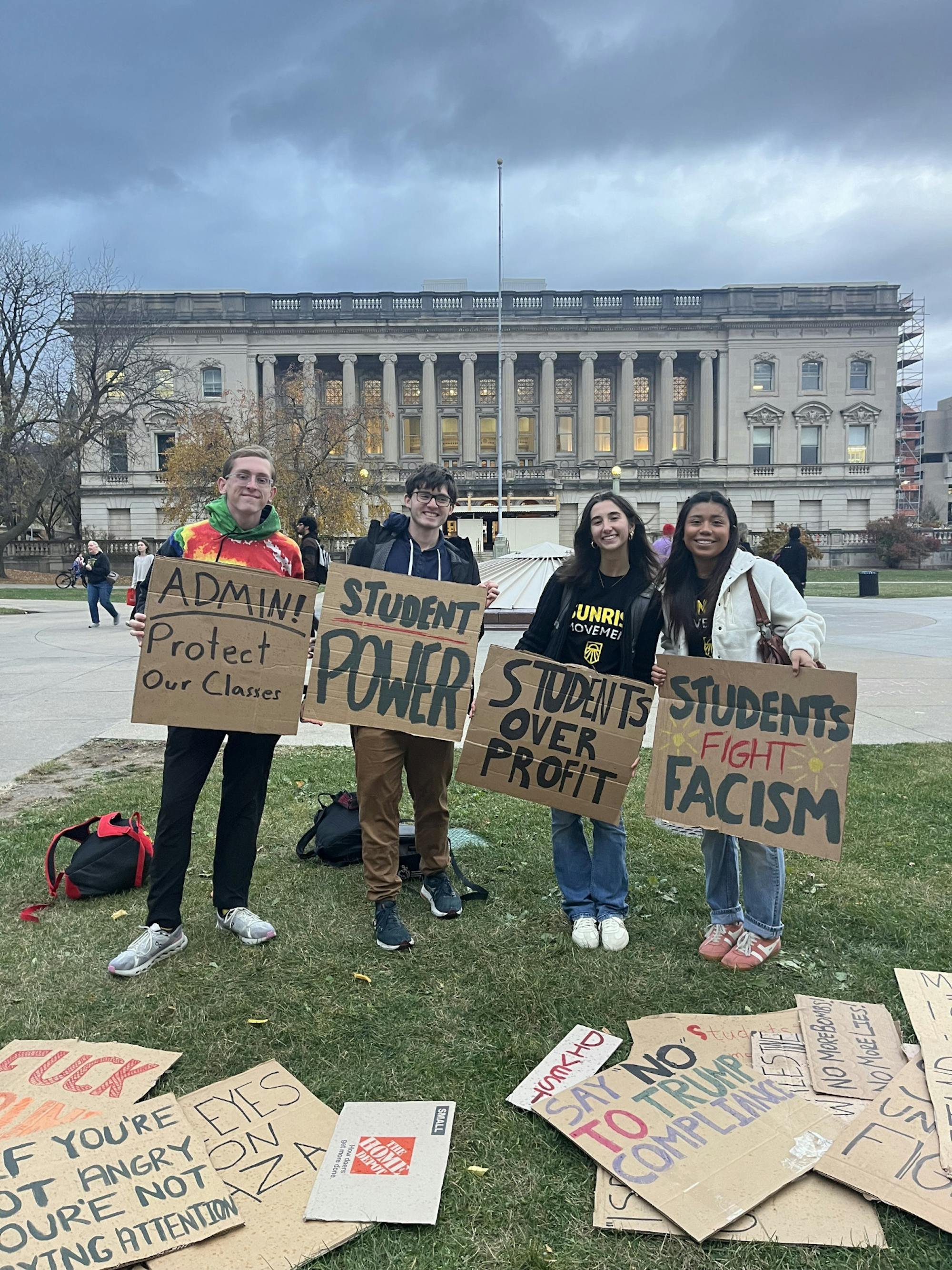 Students rally against Trump administration’s higher education compact