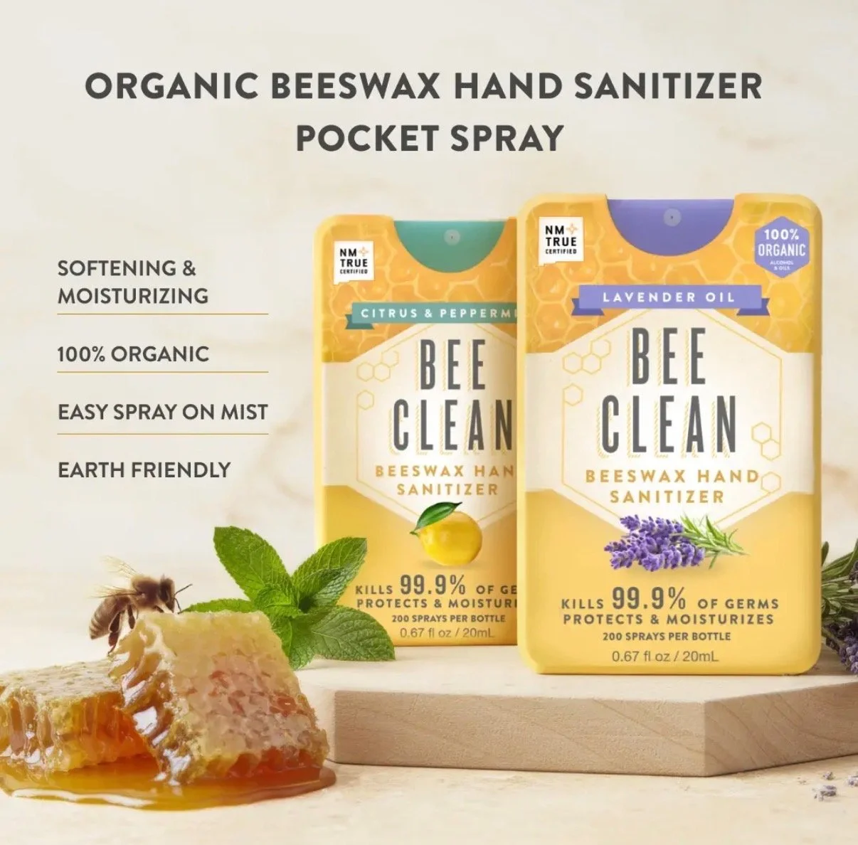 Healing honey hand sanitizer